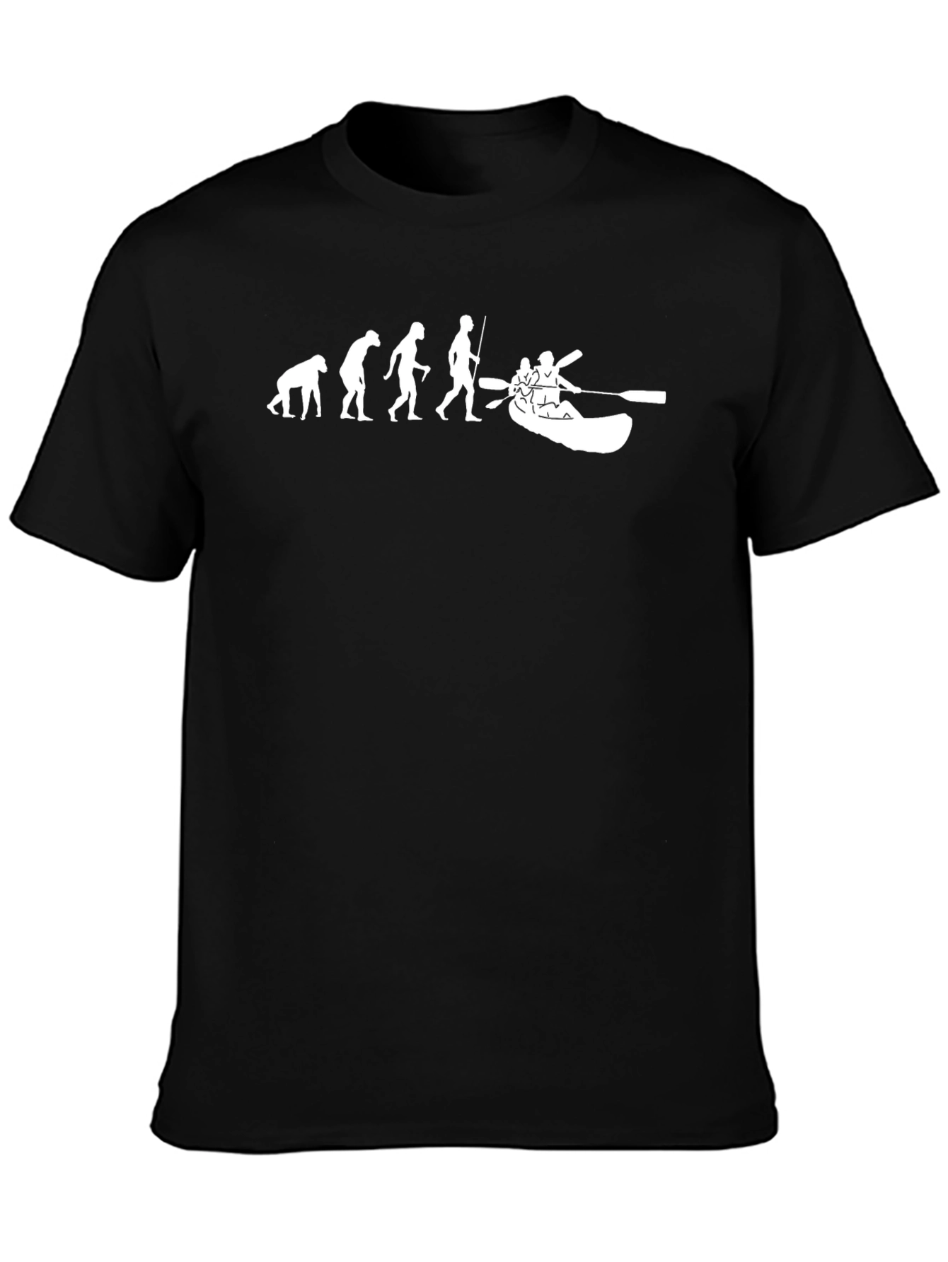 Evolution of Rafting Black T-Shirt