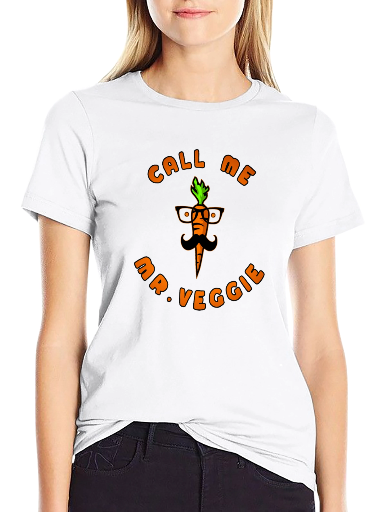 Call Me Mr. Veggie Black T-Shirt