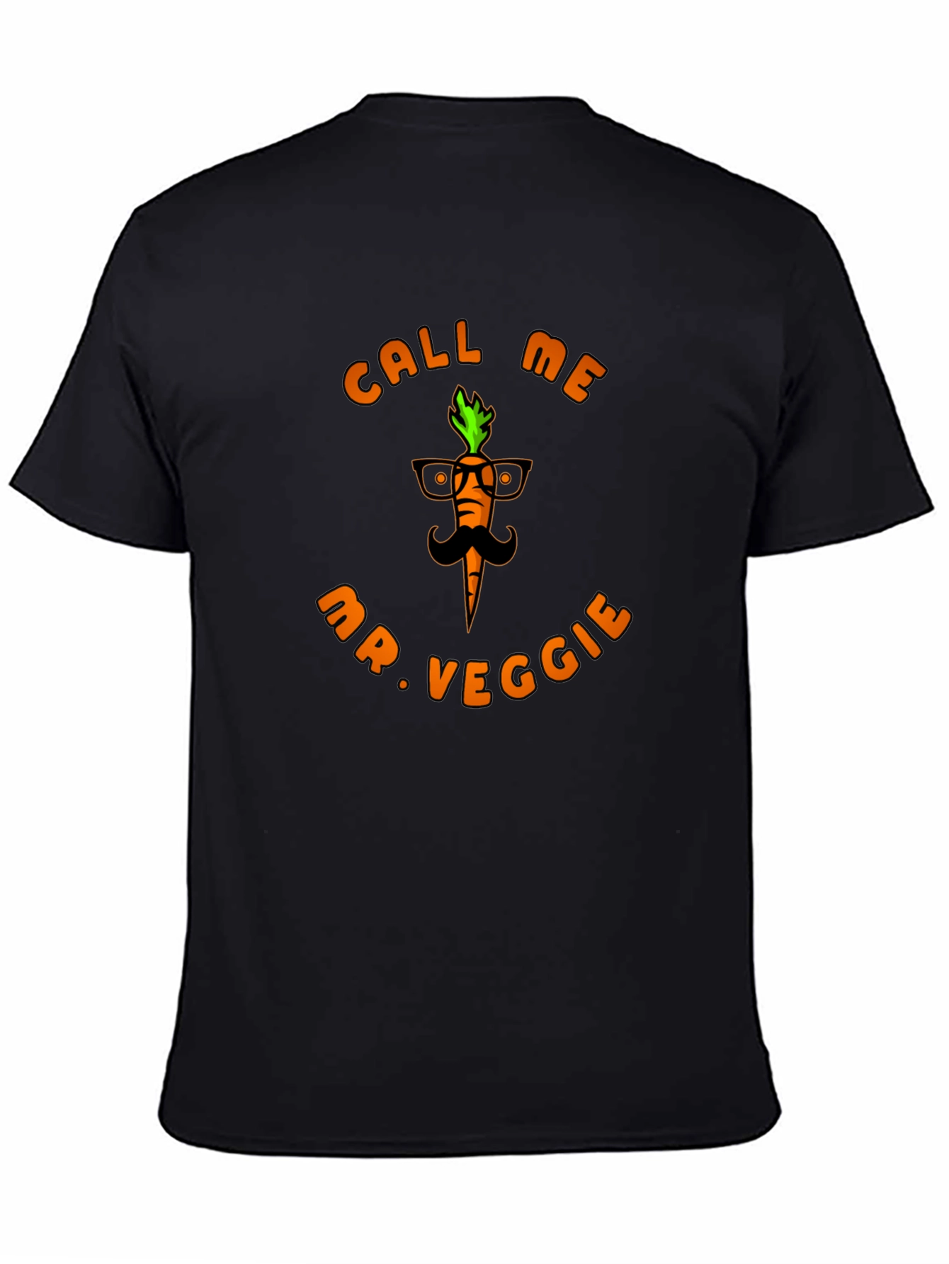 Call Me Mr. Veggie Black T-Shirt