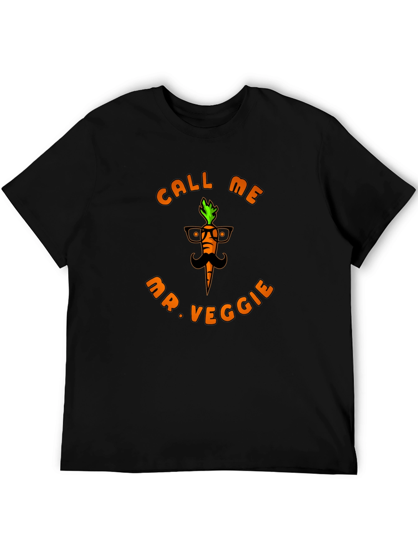 Call Me Mr. Veggie Black T-Shirt
