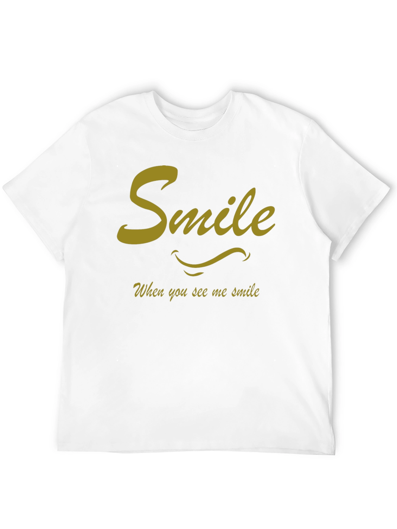 Smile Graphic Tee - Black Cotton Casual Shirt