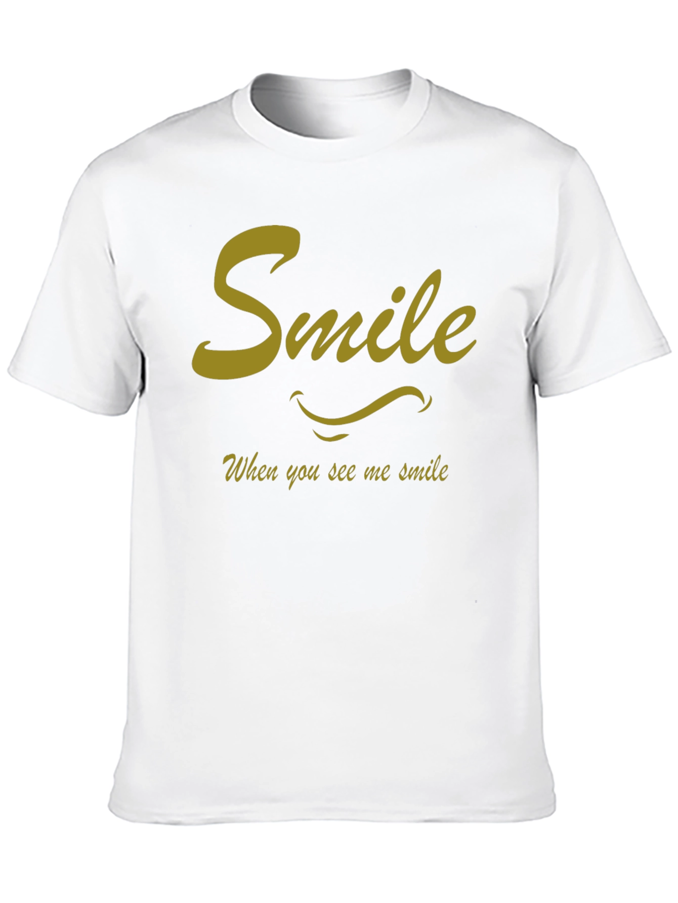 Smile Graphic Tee - Black Cotton Casual Shirt