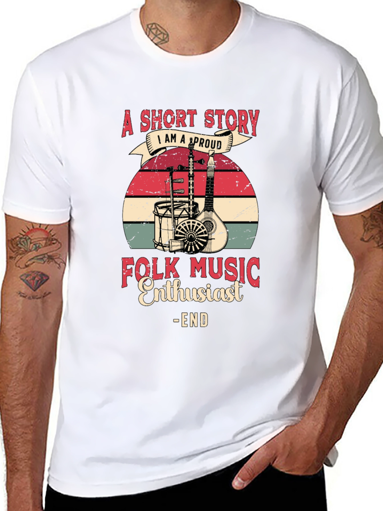 Folk Music Enthusiast Graphic Tee