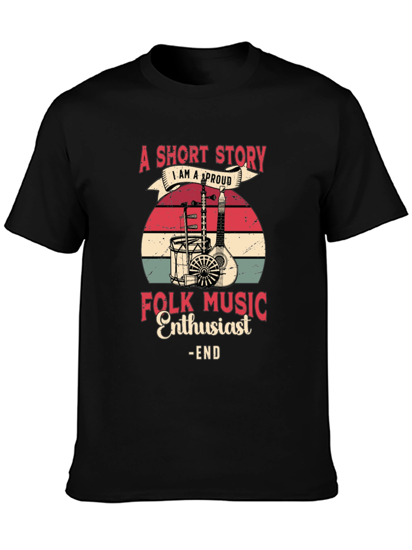 Folk Music Enthusiast Graphic Tee