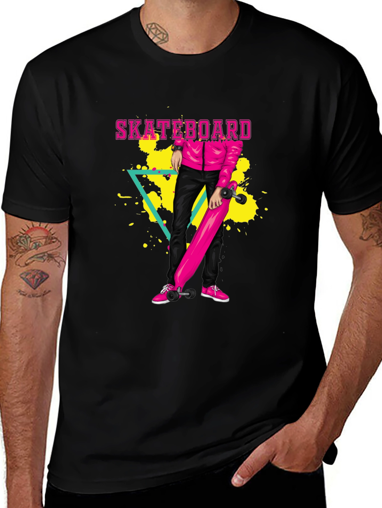 Skateboard Graphic T-Shirt - Retro Style