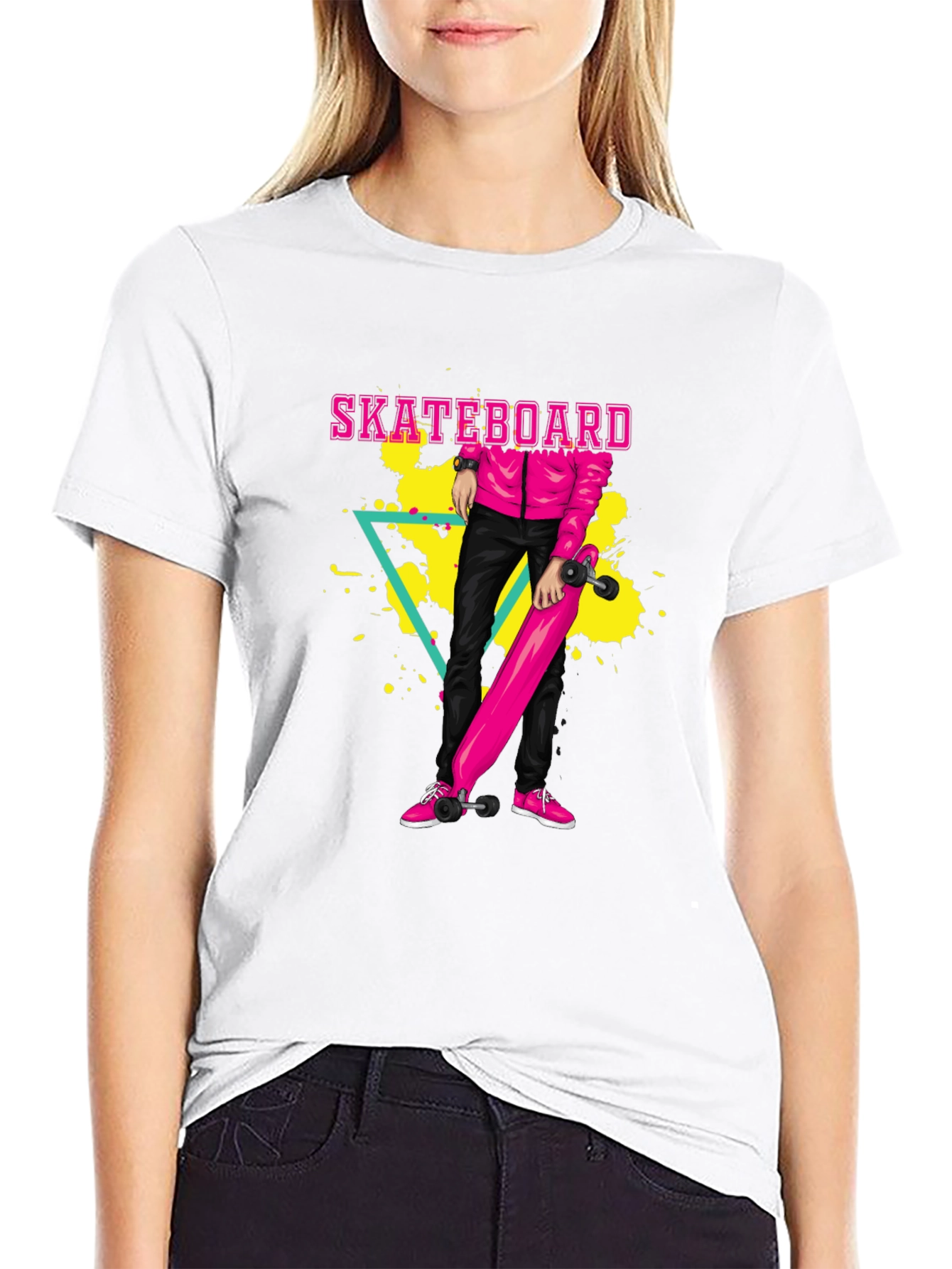 Skateboard Graphic T-Shirt - Retro Style