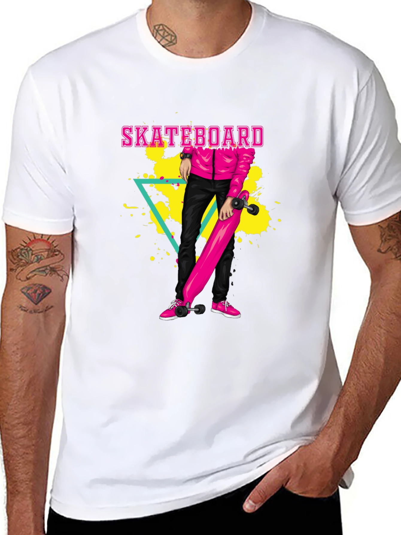 Skateboard Graphic T-Shirt - Retro Style