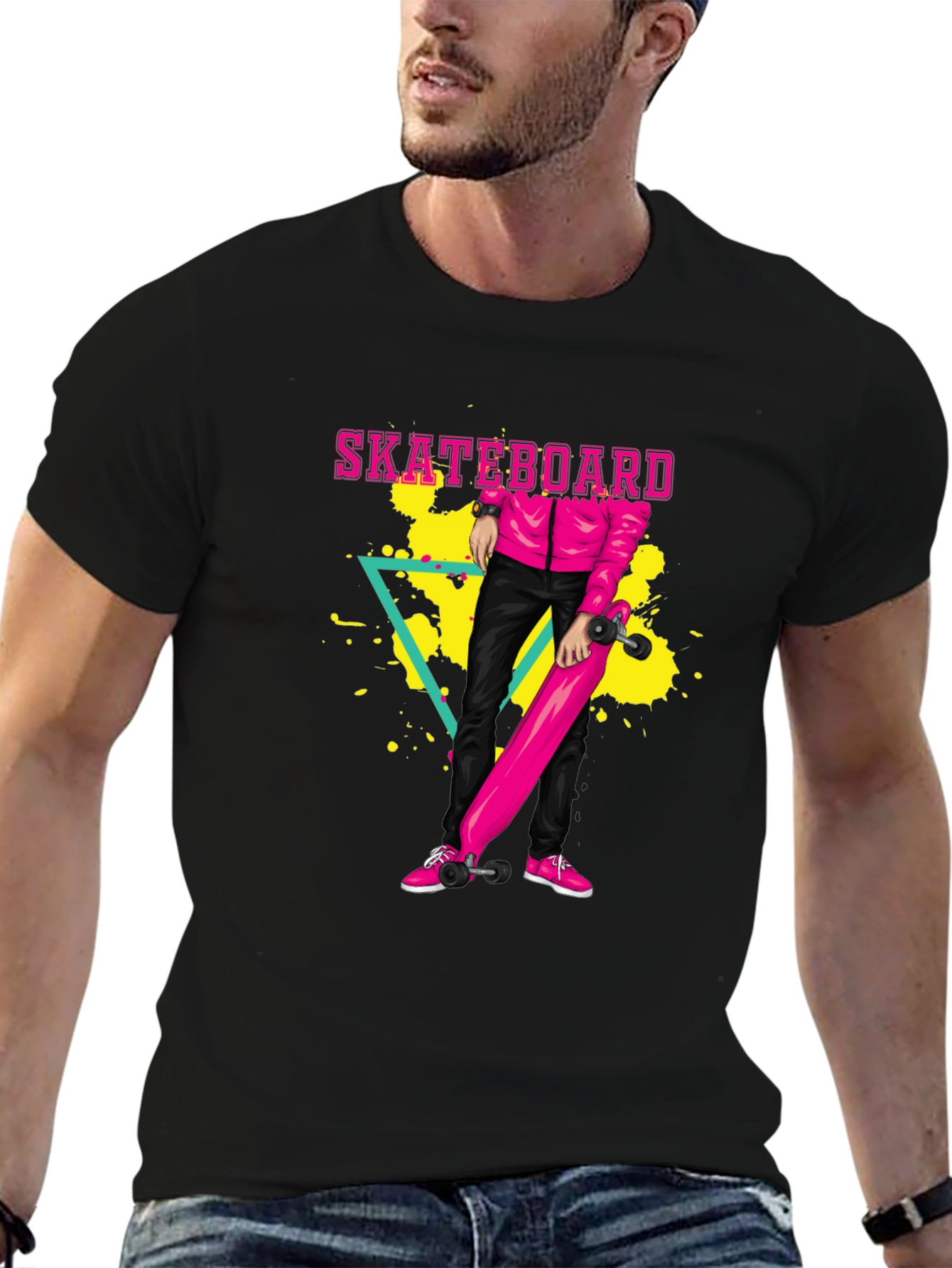 Skateboard Graphic T-Shirt - Retro Style