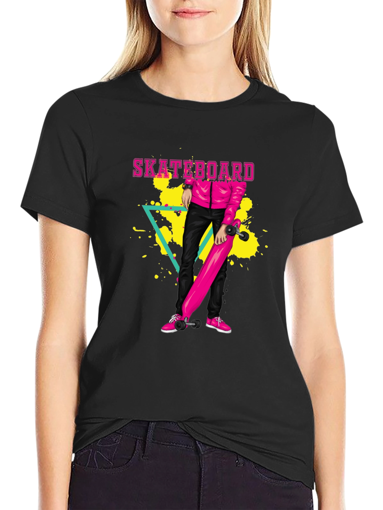 Skateboard Graphic T-Shirt - Retro Style
