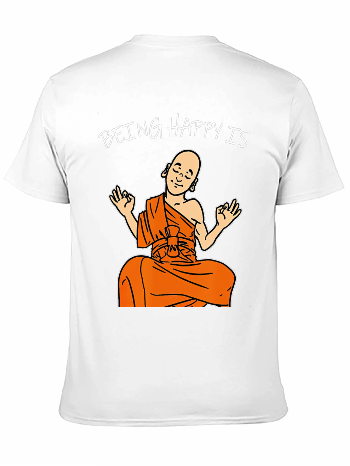 Being Happy Buddha T-Shirt Black