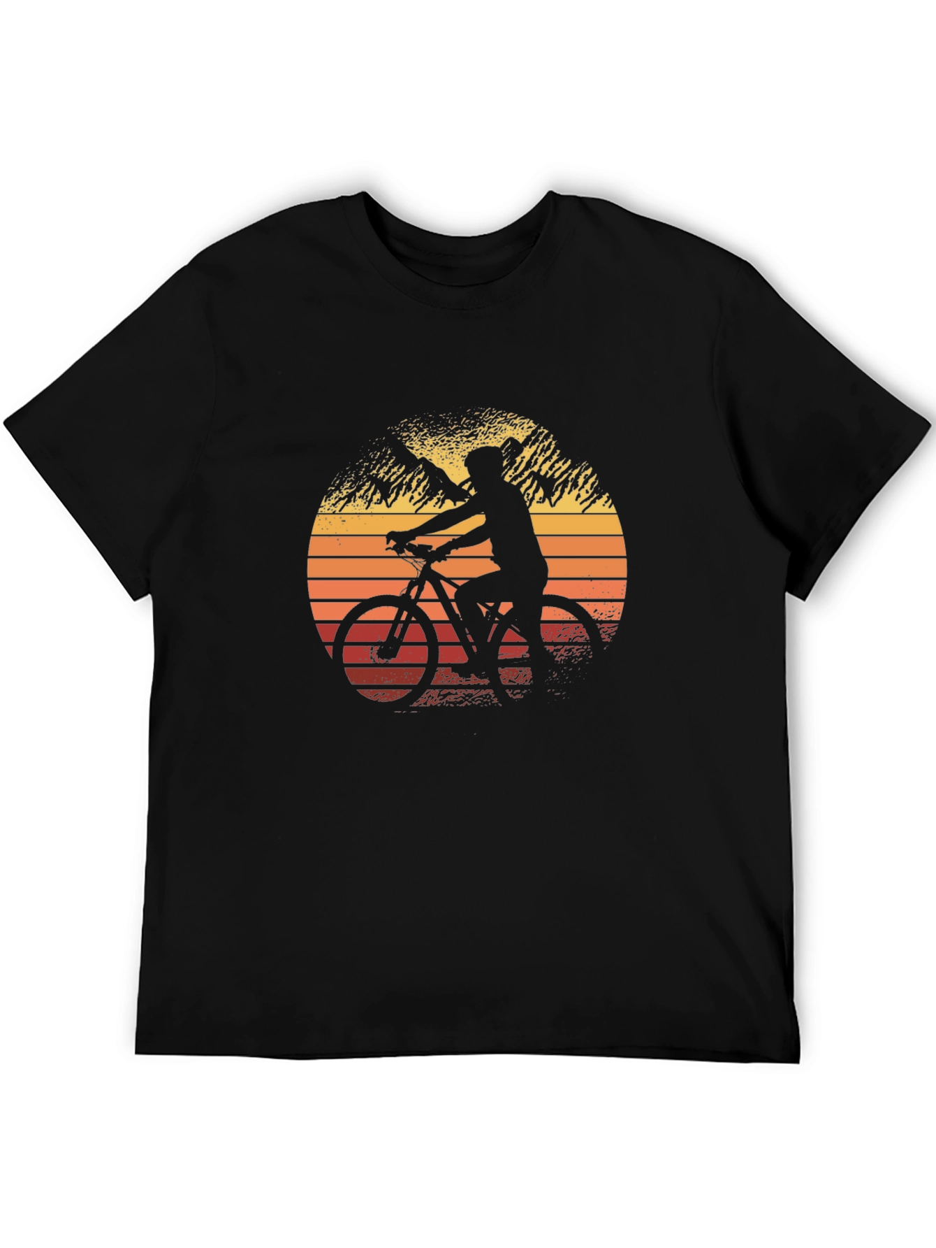 Mountain Biking Sunset Graphic Tee