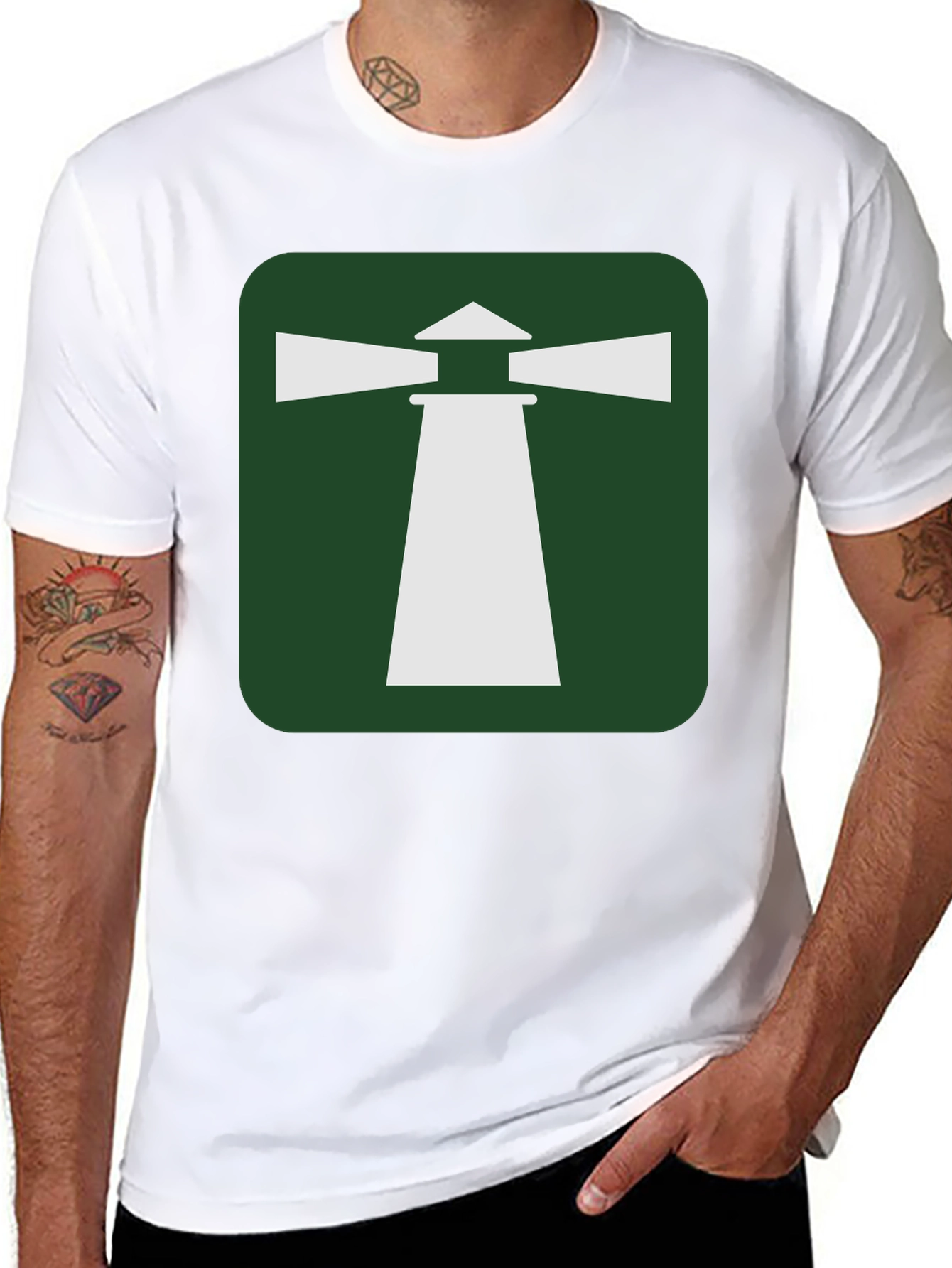 Lighthouse Graphic T-Shirt - Coastal Style