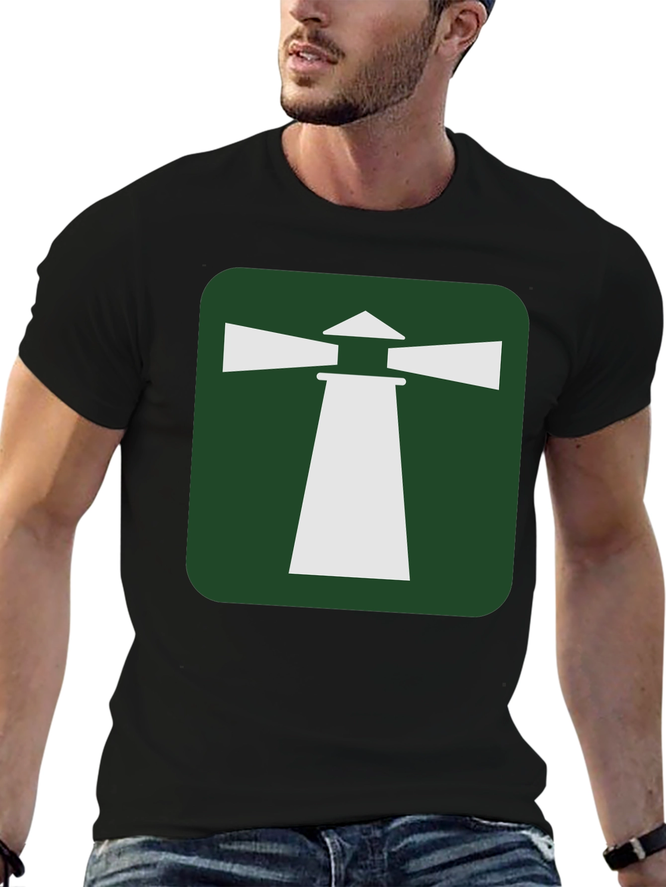 Lighthouse Graphic T-Shirt - Coastal Style
