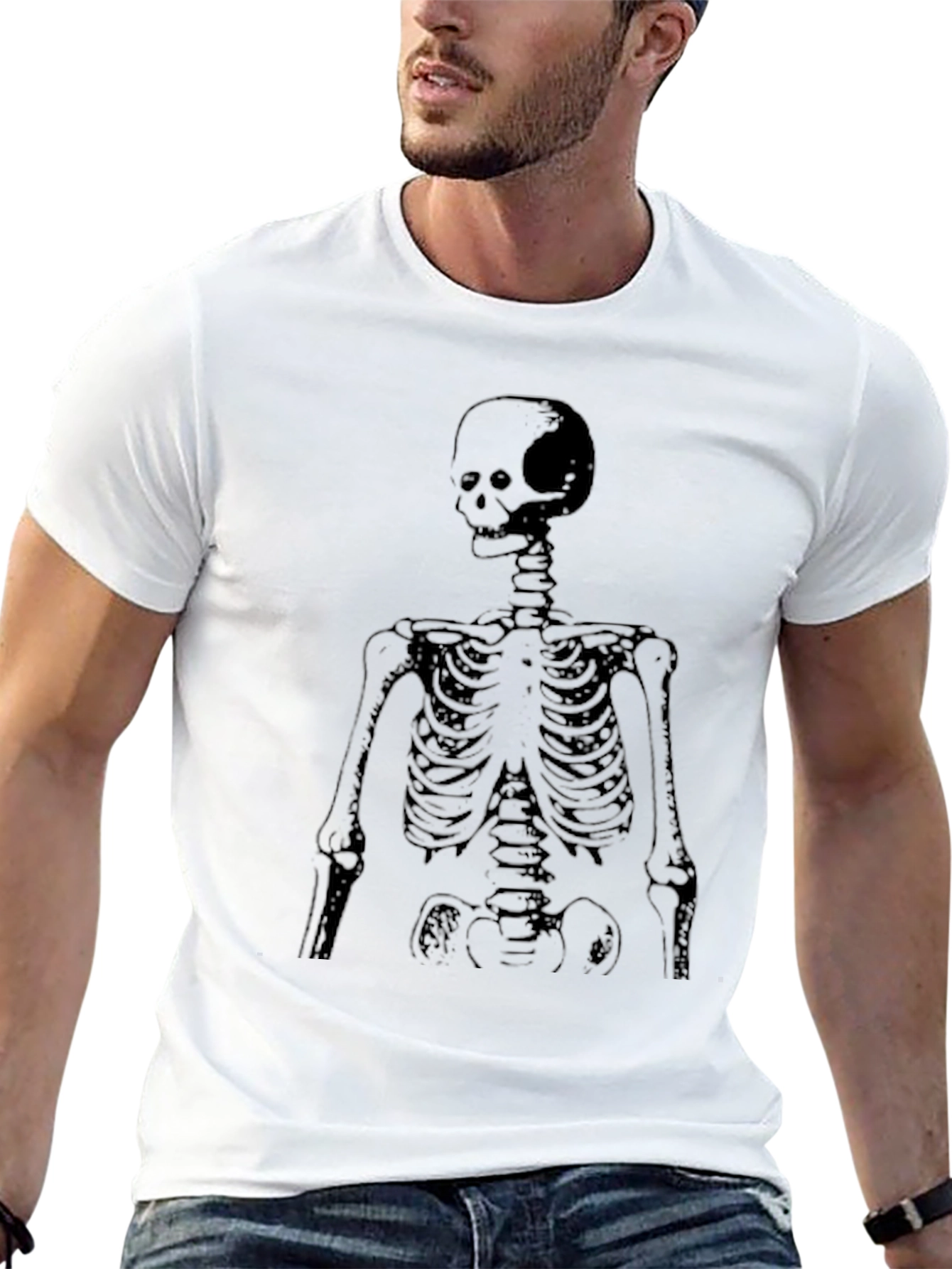 Skeleton Graphic Tee - Dark Humor Fashion