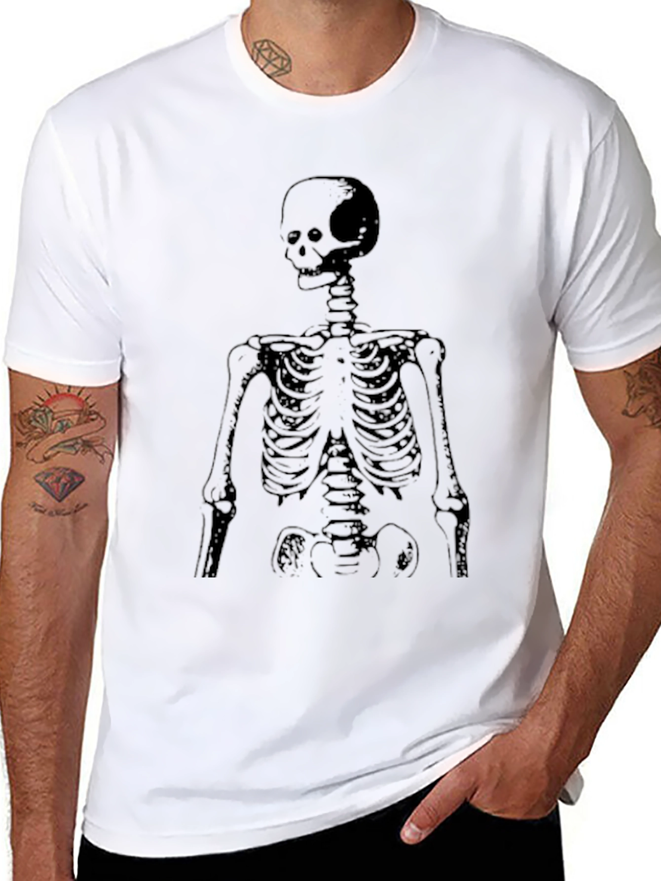 Skeleton Graphic Tee - Dark Humor Fashion