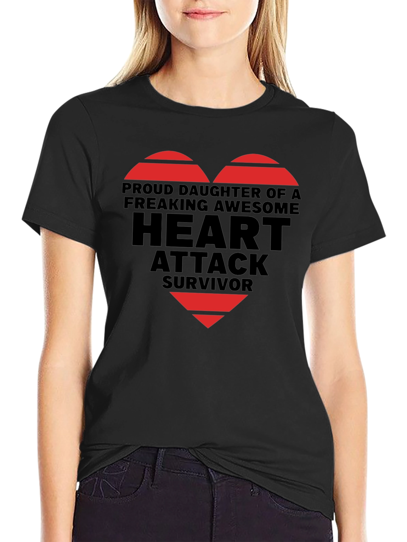 Proud Daughter Heart Attack Survivor Graphic Tee