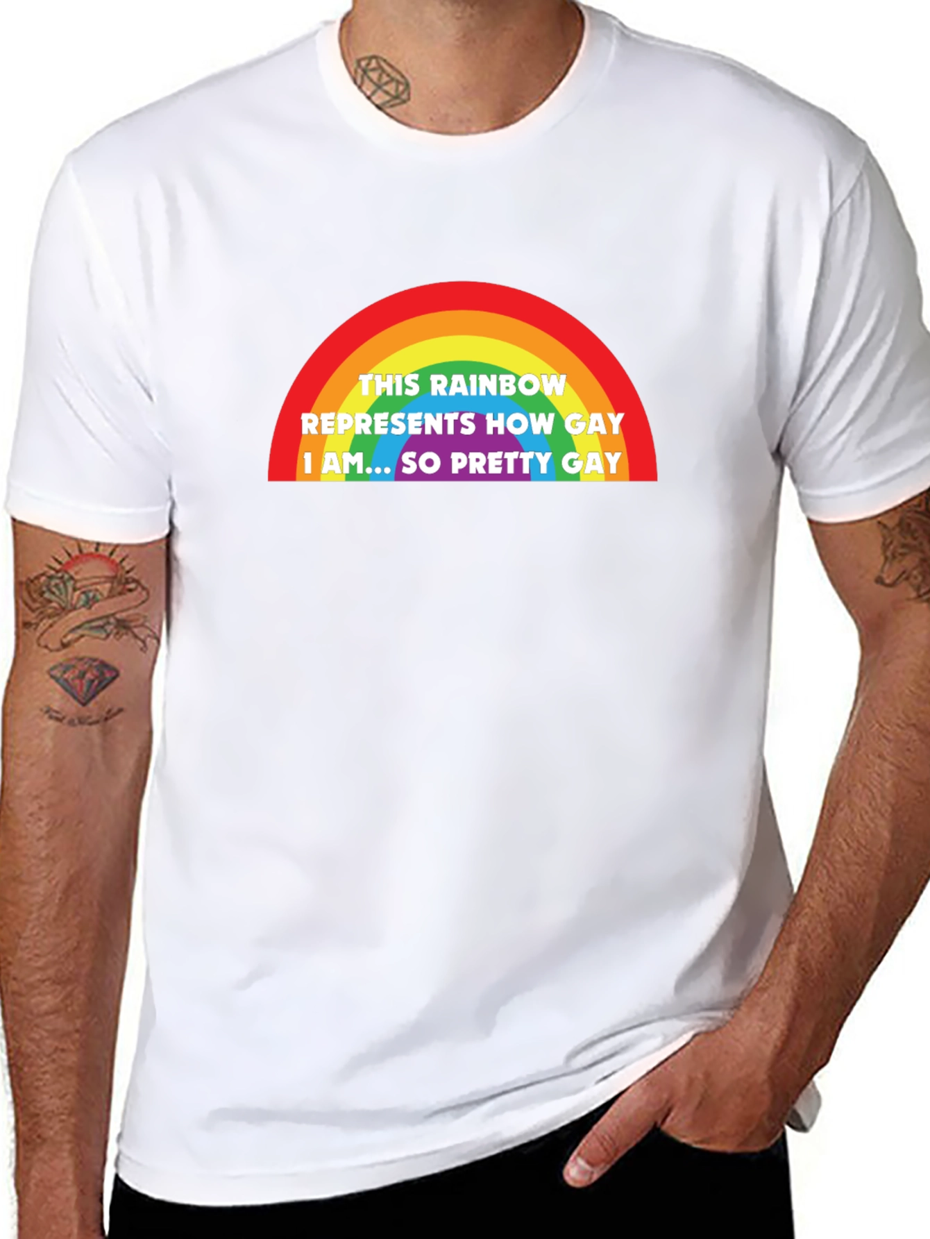 Rainbow Gay Pride T-Shirt - So Pretty Gay