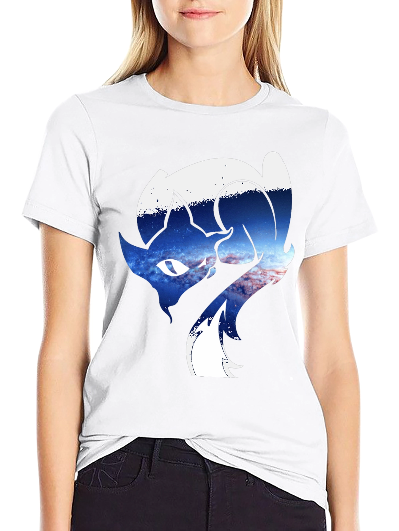 Cosmic Fox Graphic Tee - Unique Animal Design