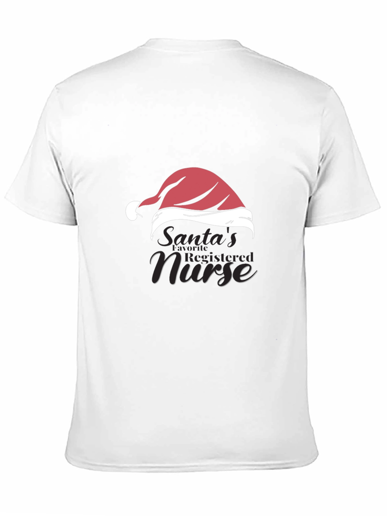 Santas Favorite Nurse Black T-Shirt