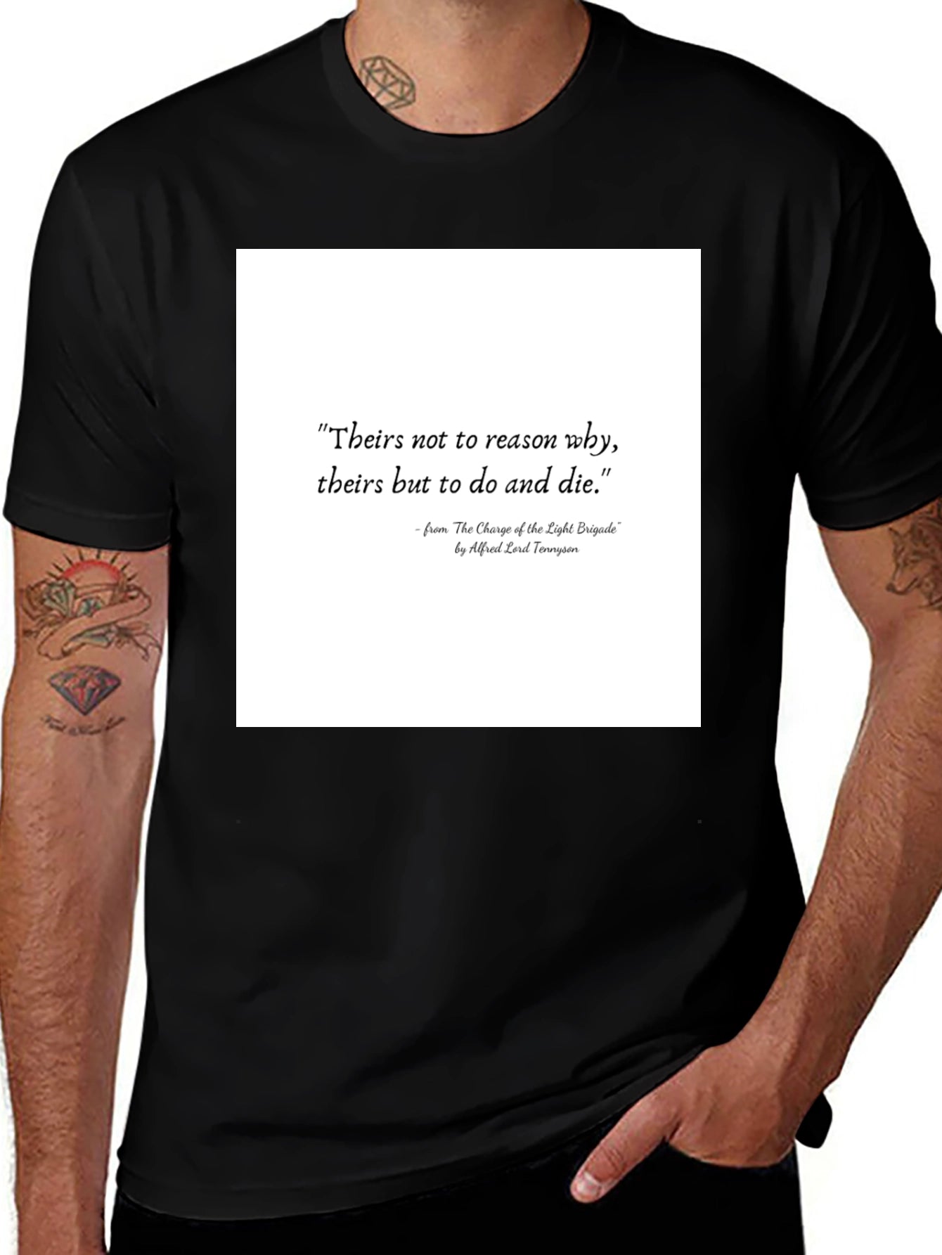 Literary Quote T-Shirt: Charge of the Light Brigade