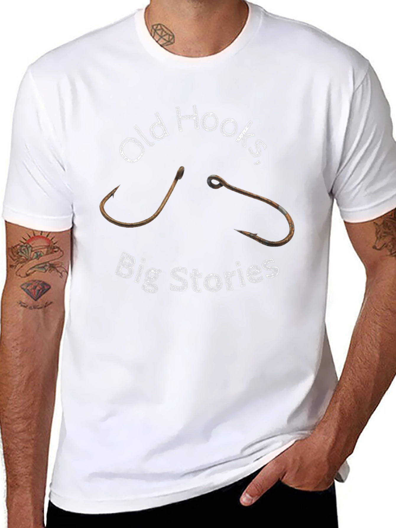 Old Hooks Big Stories Graphic Tee - Black