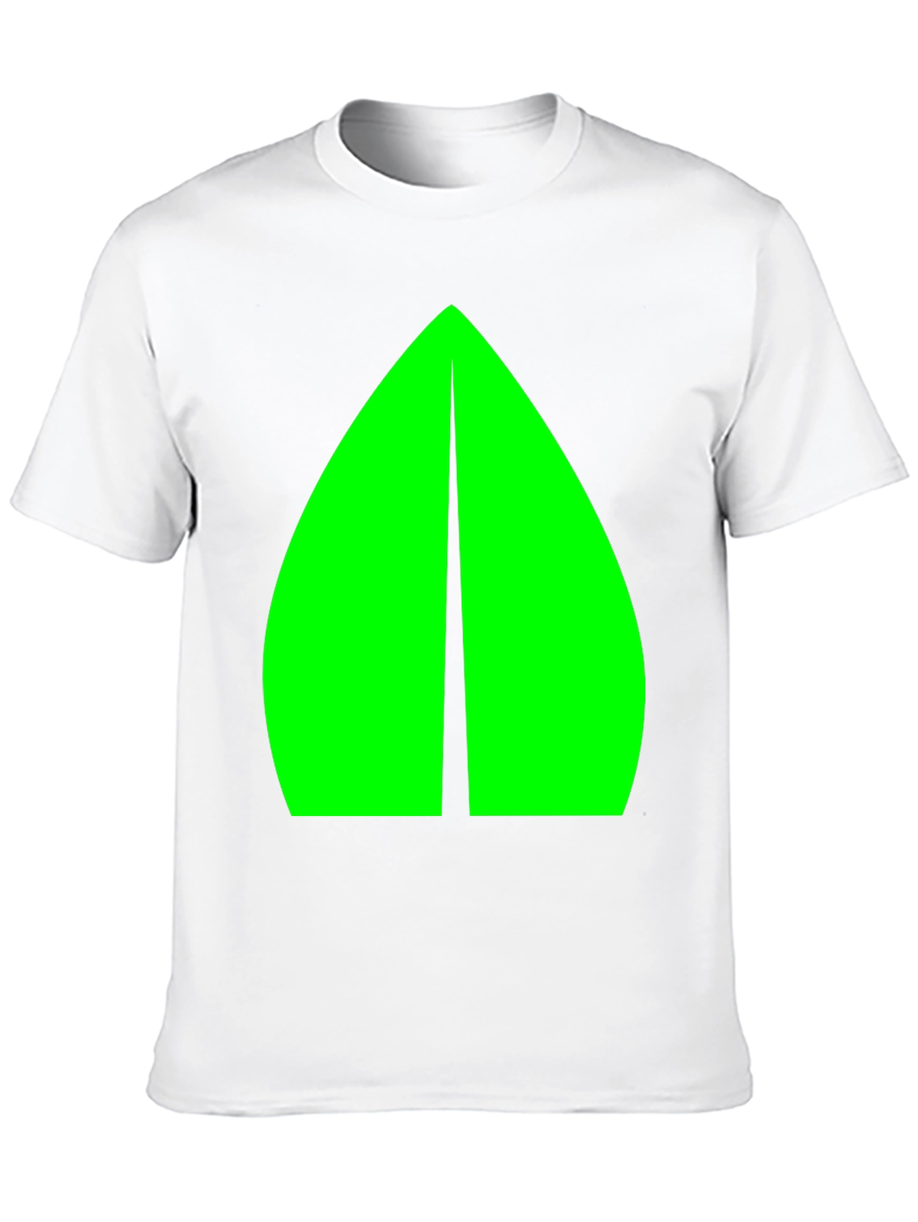 Geometric Green Graphic Black Tee