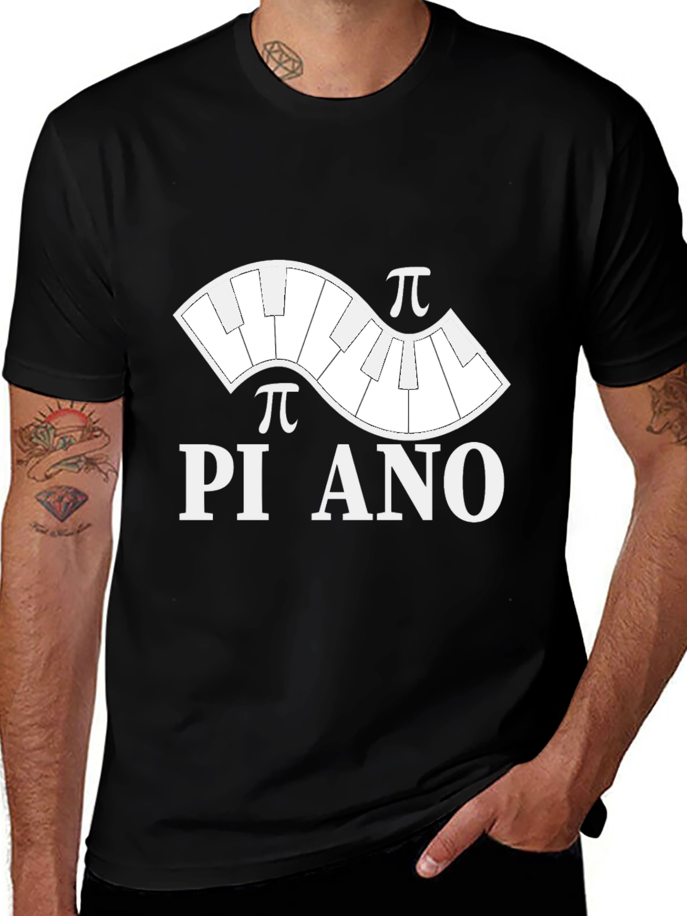 Pi-ano T-Shirt: Funny Math & Music Tee