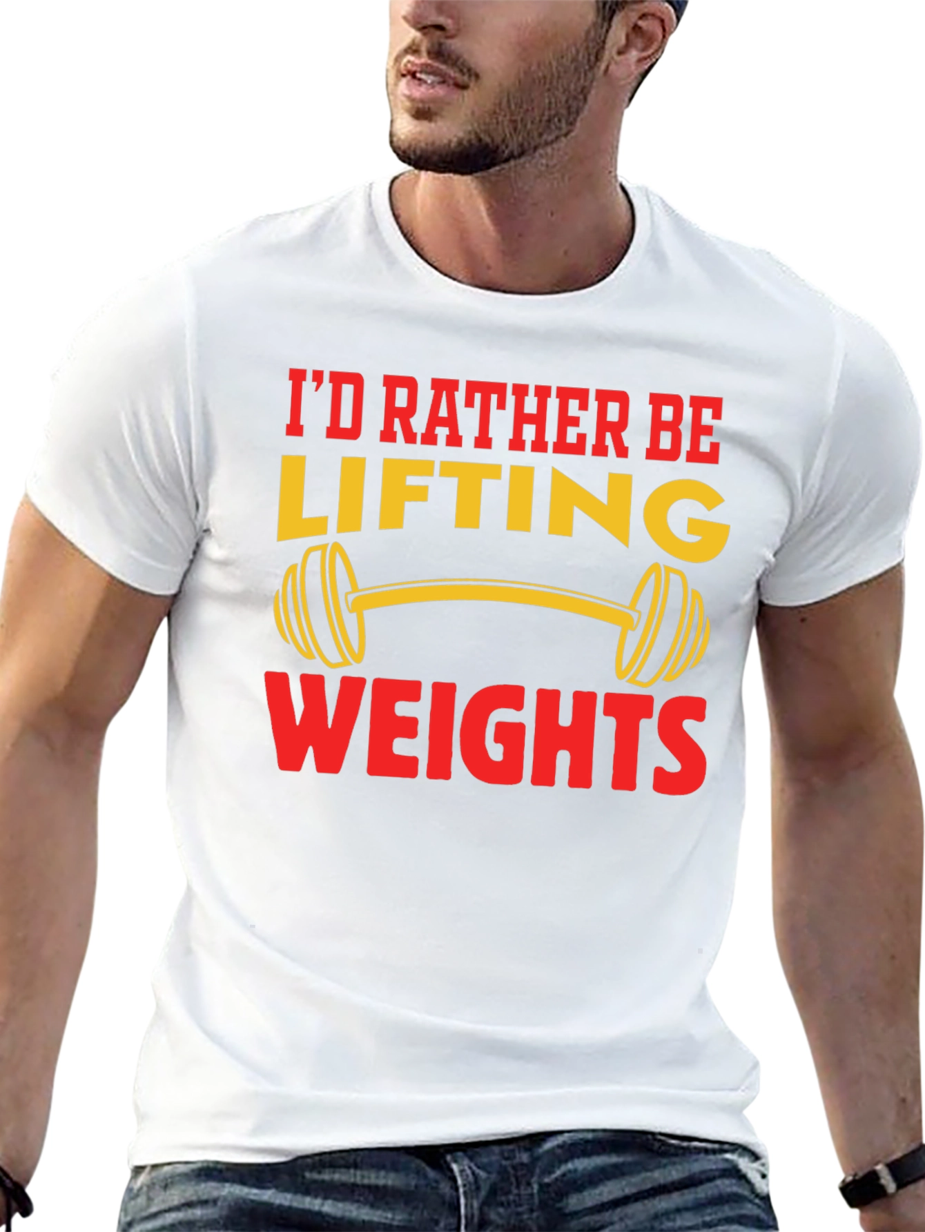Weightlifting T-Shirt - Id Rather Be Lifting Weights