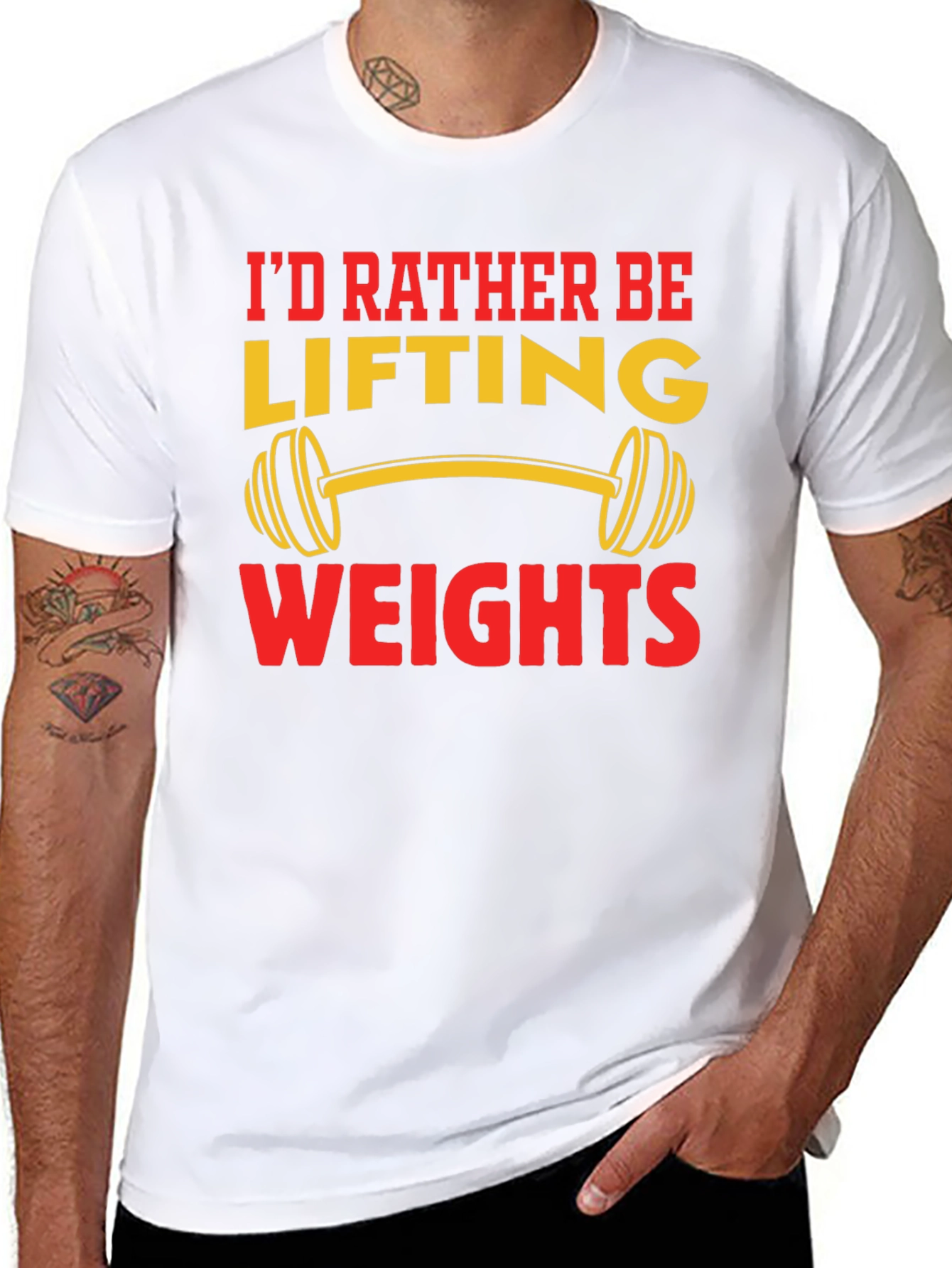 Weightlifting T-Shirt - Id Rather Be Lifting Weights
