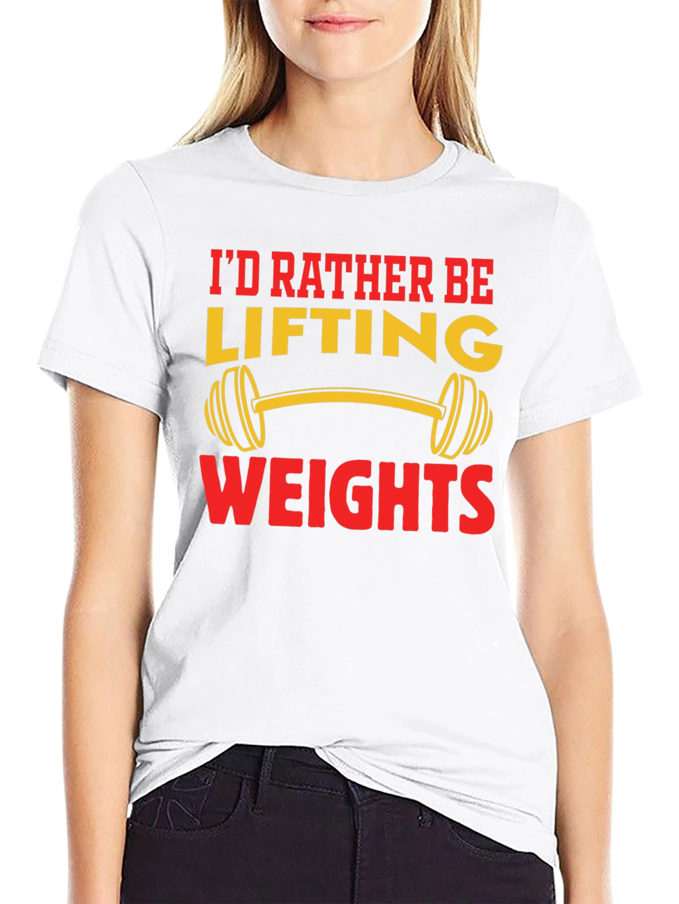 Weightlifting T-Shirt - Id Rather Be Lifting Weights