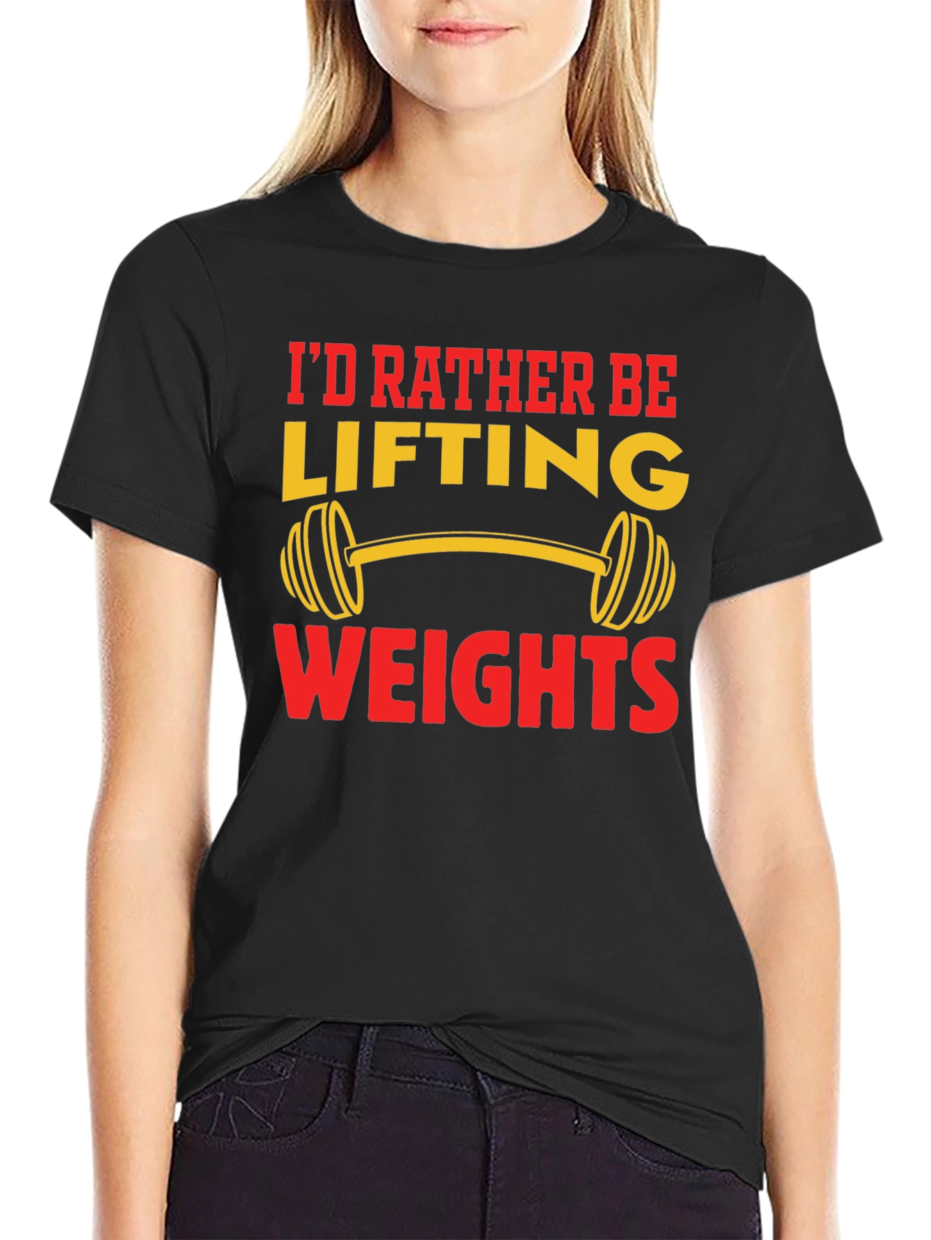 Weightlifting T-Shirt - Id Rather Be Lifting Weights