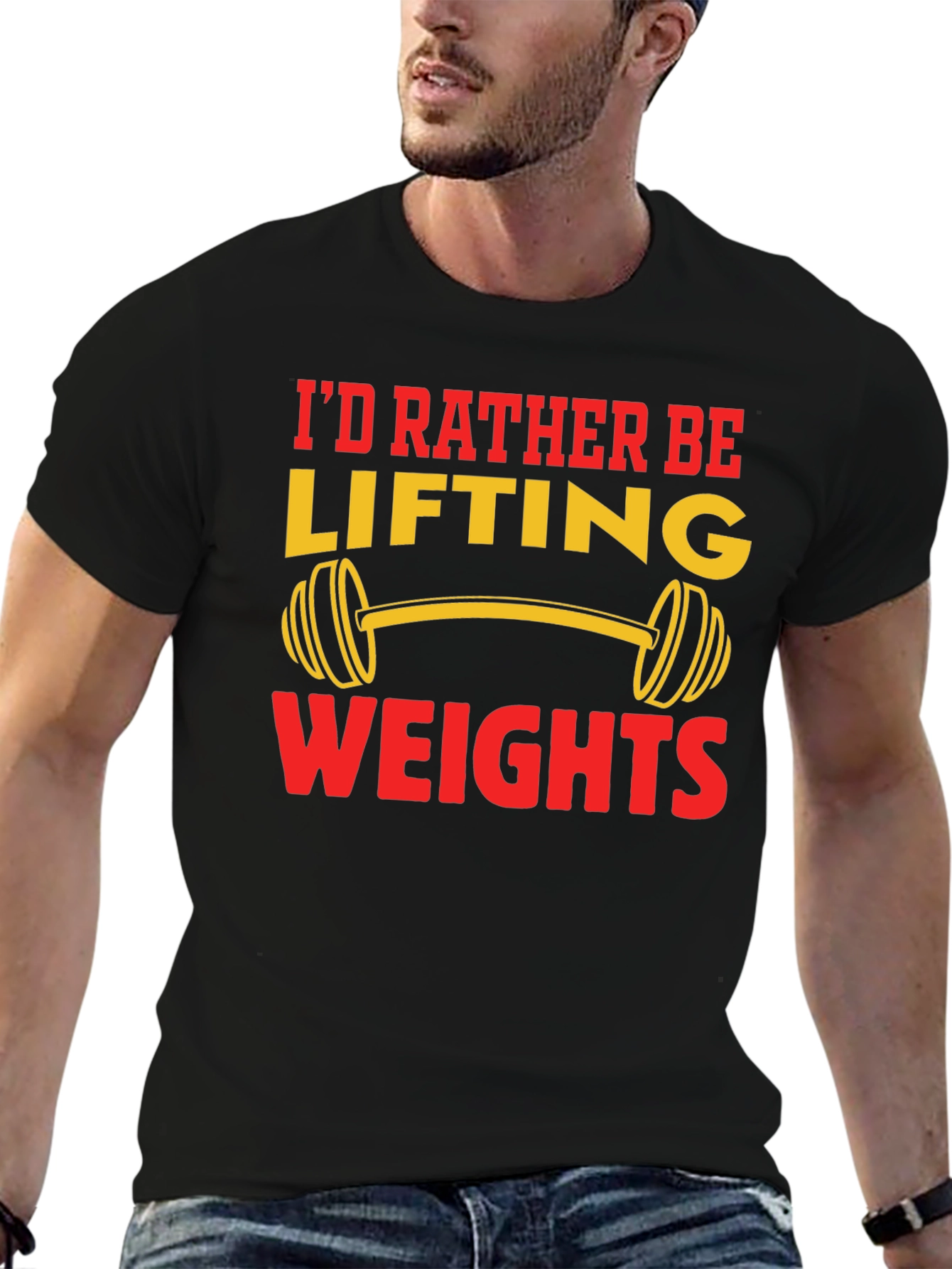 Weightlifting T-Shirt - Id Rather Be Lifting Weights