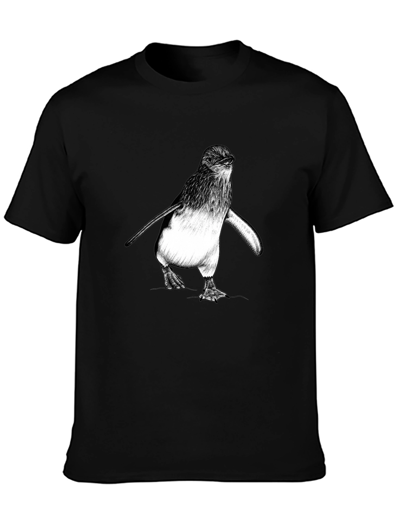 Penguin Graphic Tee - Black Cotton Comfort