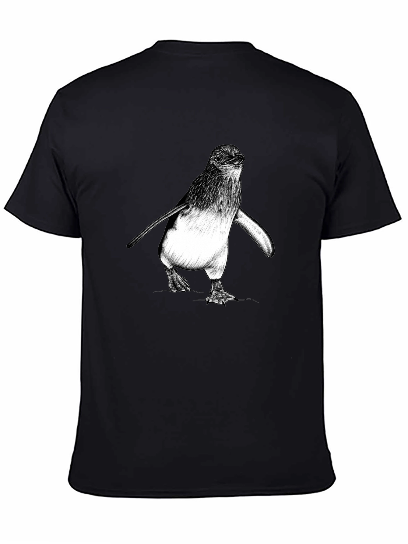 Penguin Graphic Tee - Black Cotton Comfort