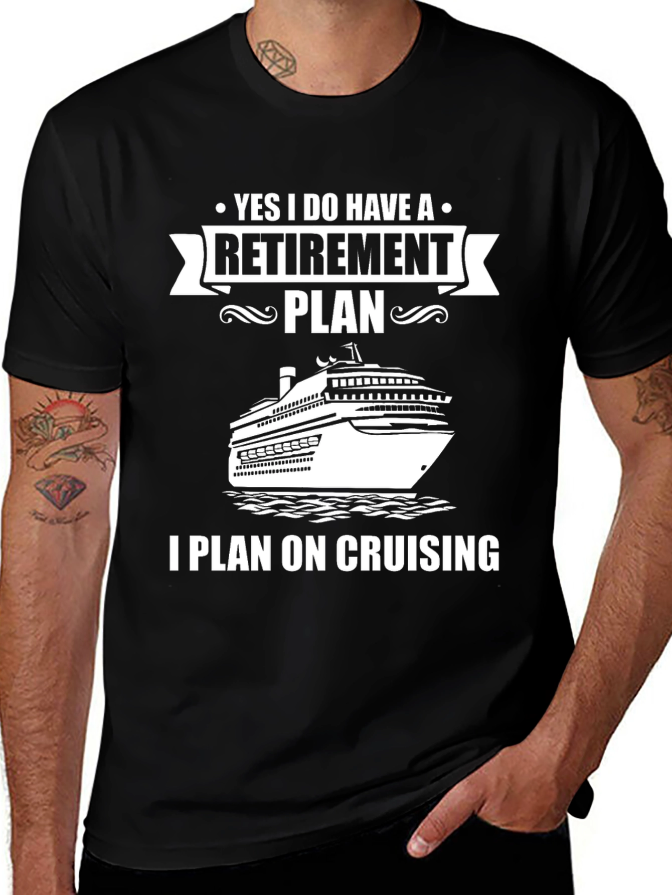Retirement Cruise Plan Graphic Tee Shirt