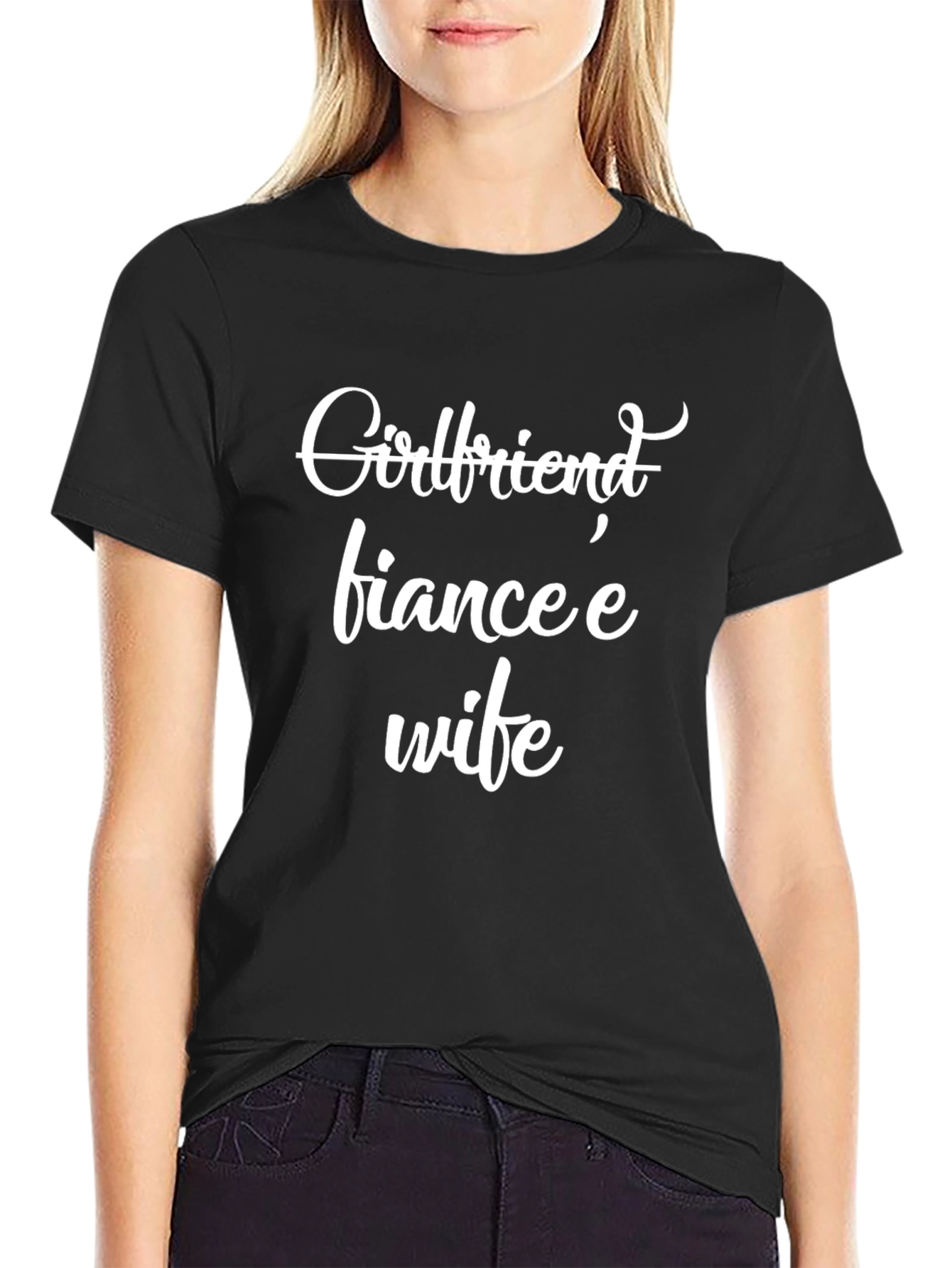 Girlfriend Fiancee Wife Black Graphic Tee