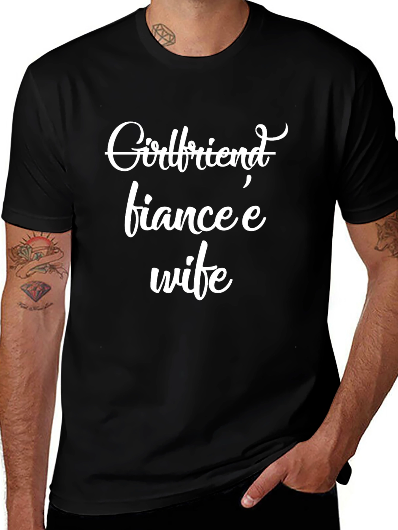Girlfriend Fiancee Wife Black Graphic Tee