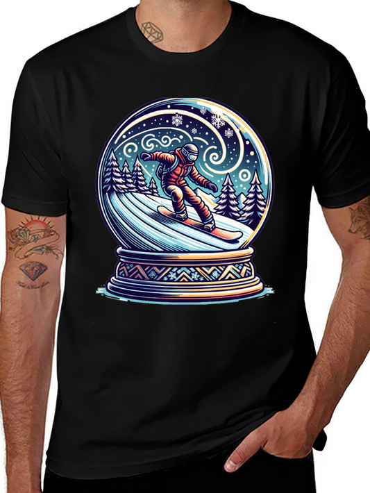 Snow Globe Snowboarder Graphic Tee