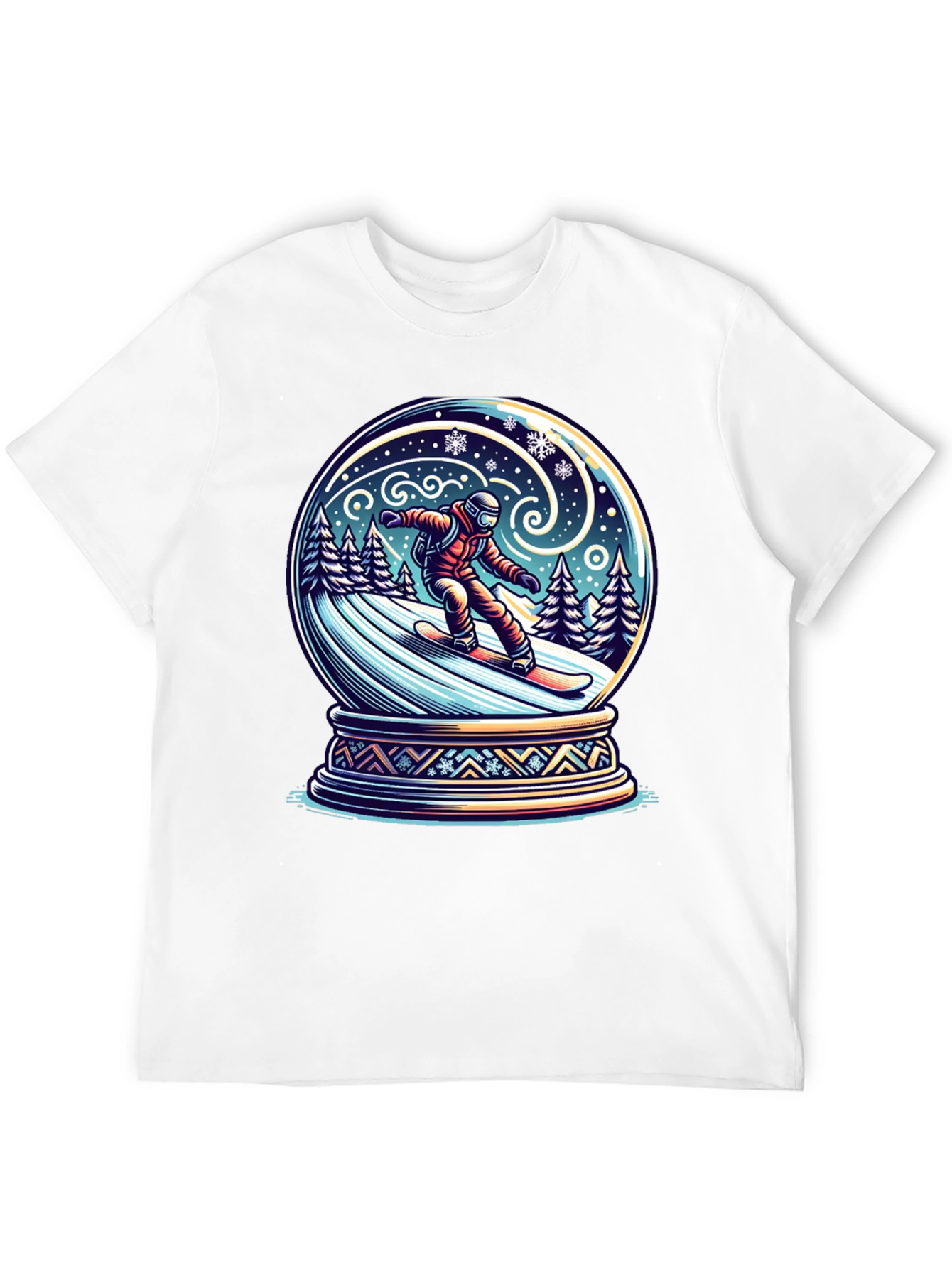 Snow Globe Snowboarder Graphic Tee