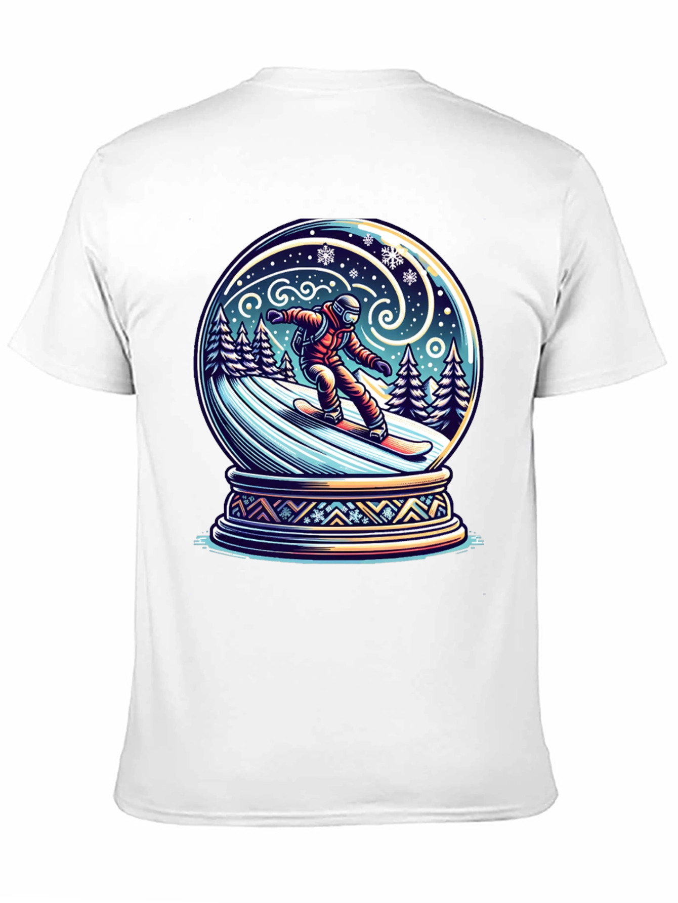 Snow Globe Snowboarder Graphic Tee