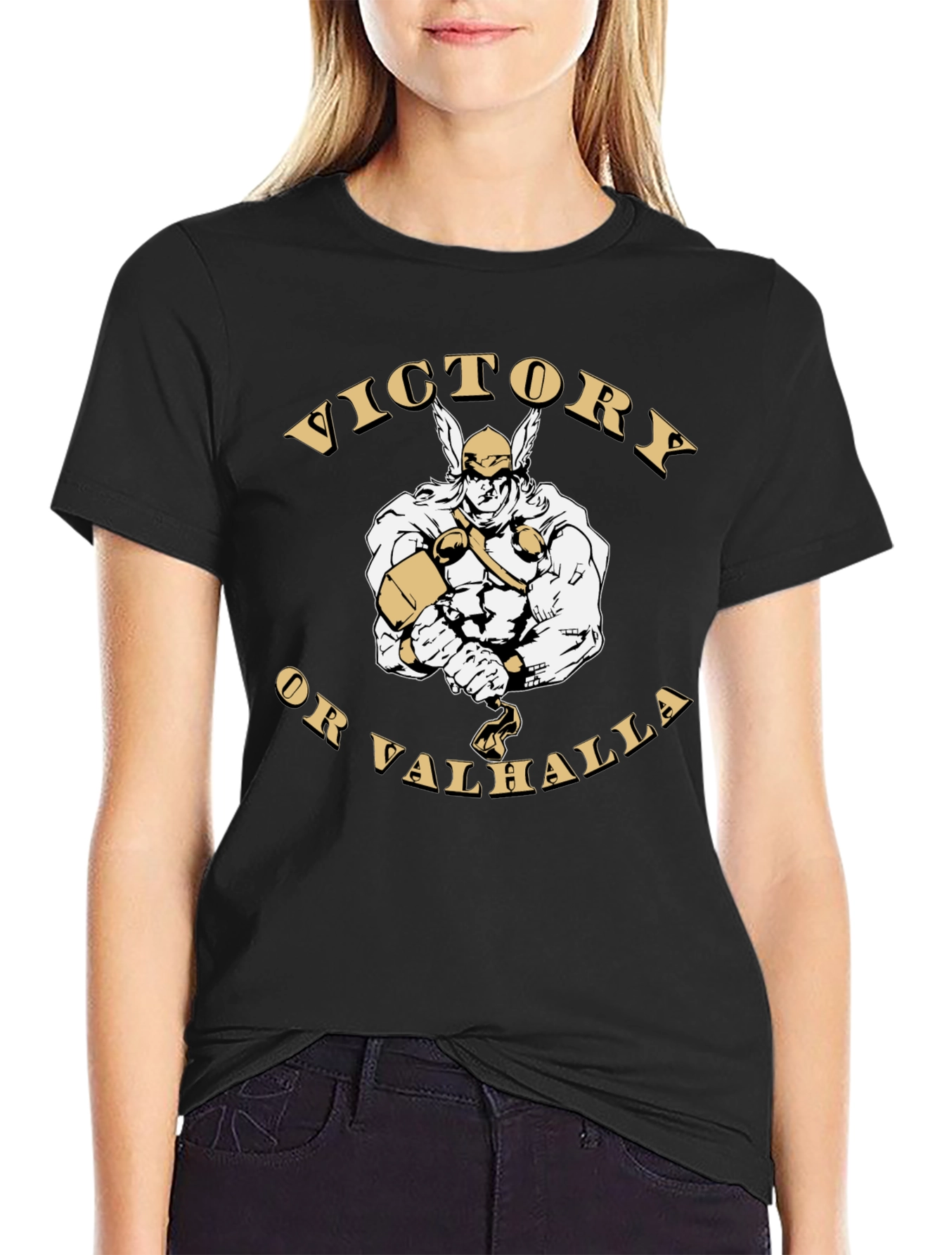 Victory or Valhalla Viking Graphic T-Shirt