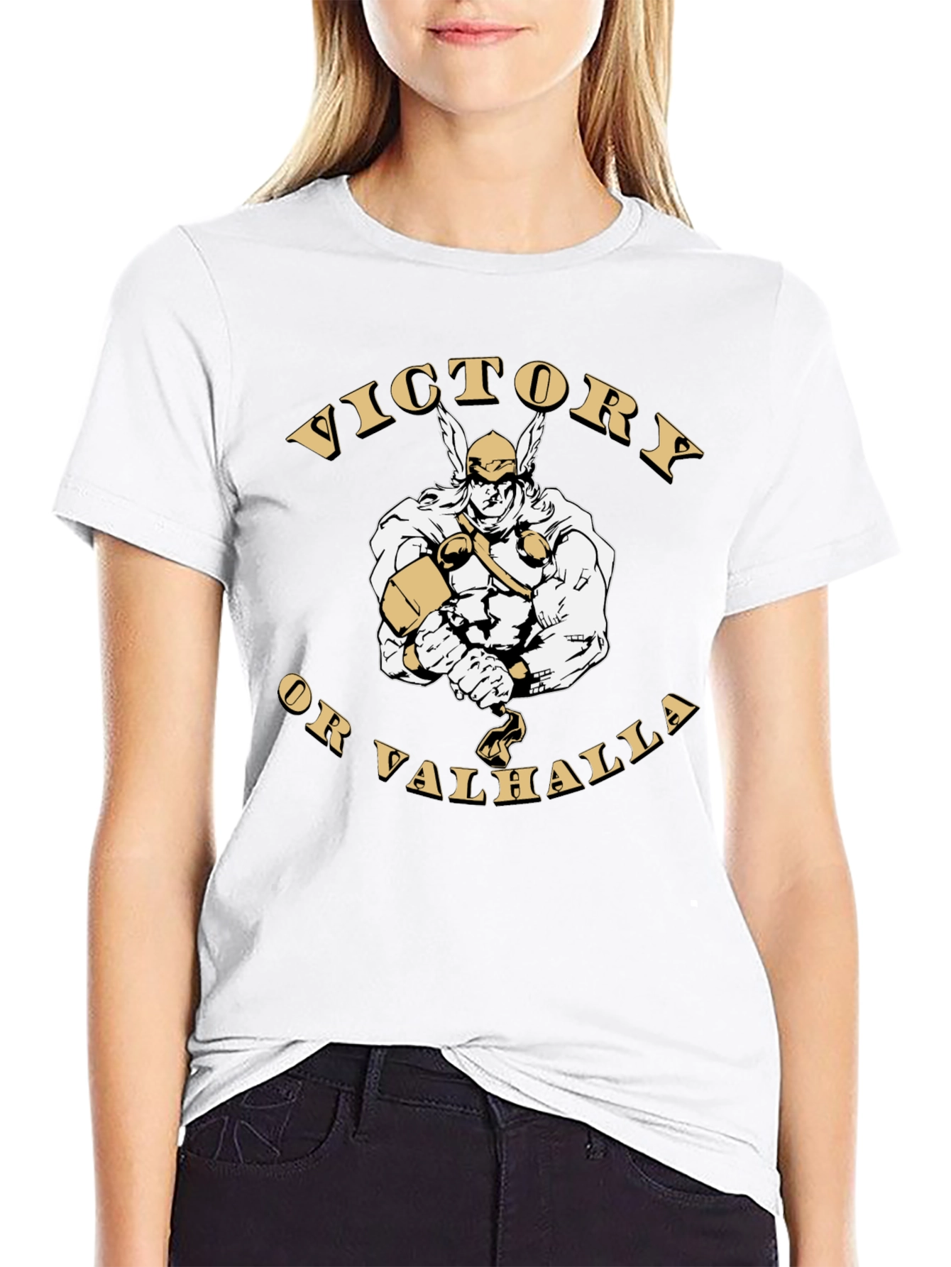 Victory or Valhalla Viking Graphic T-Shirt