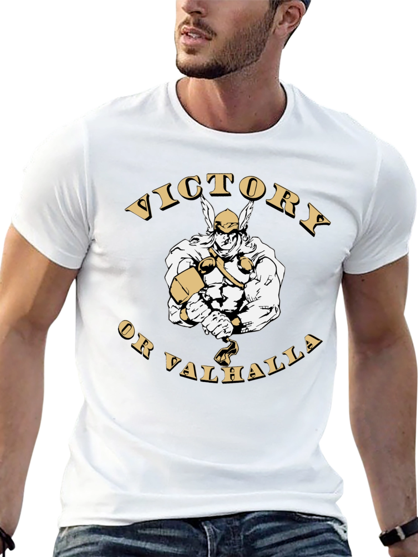 Victory or Valhalla Viking Graphic T-Shirt