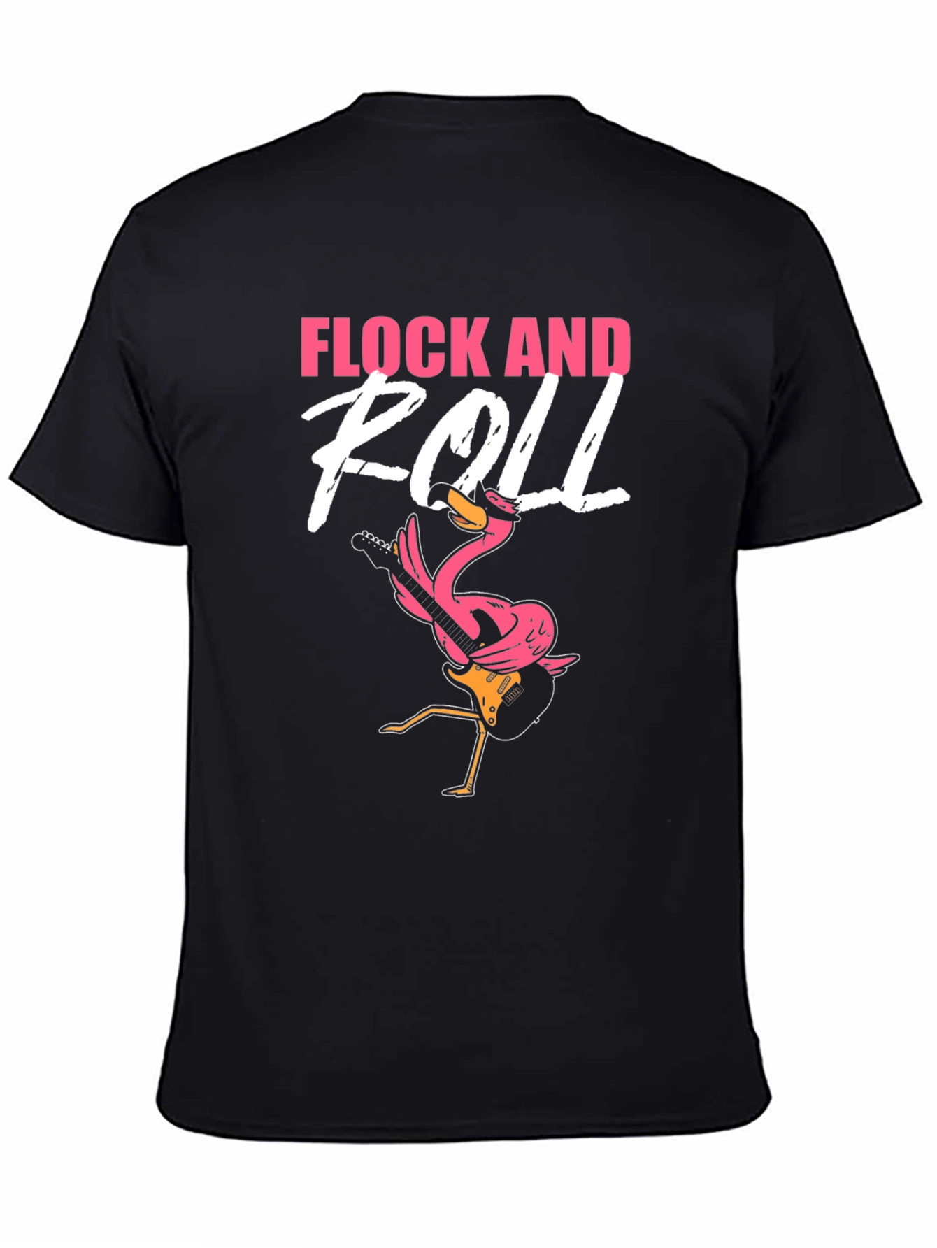 Flock and Roll Graphic Tee - Rocker Flamingo T-Shirt