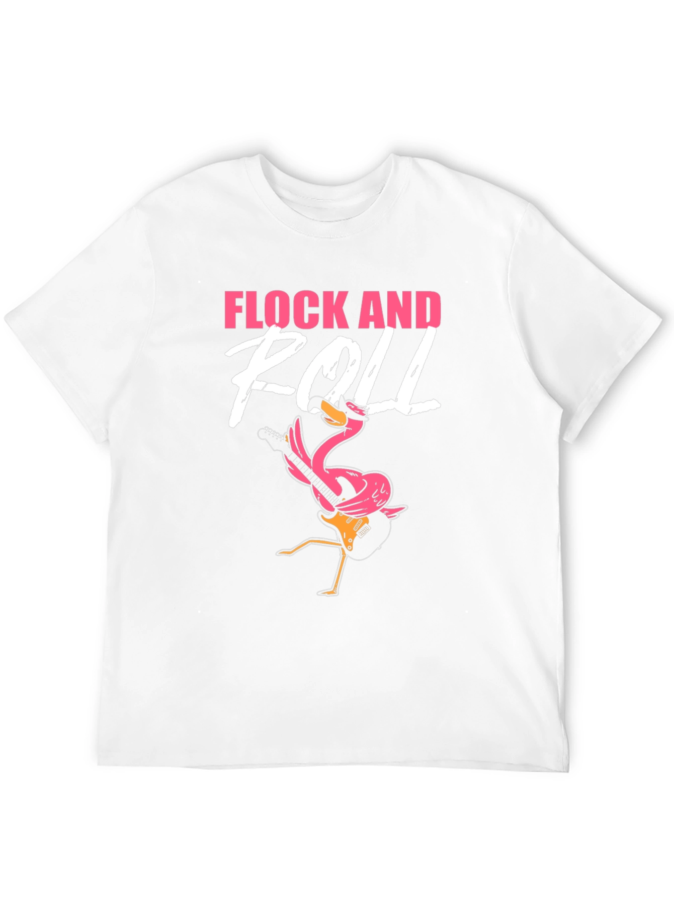 Flock and Roll Graphic Tee - Rocker Flamingo T-Shirt