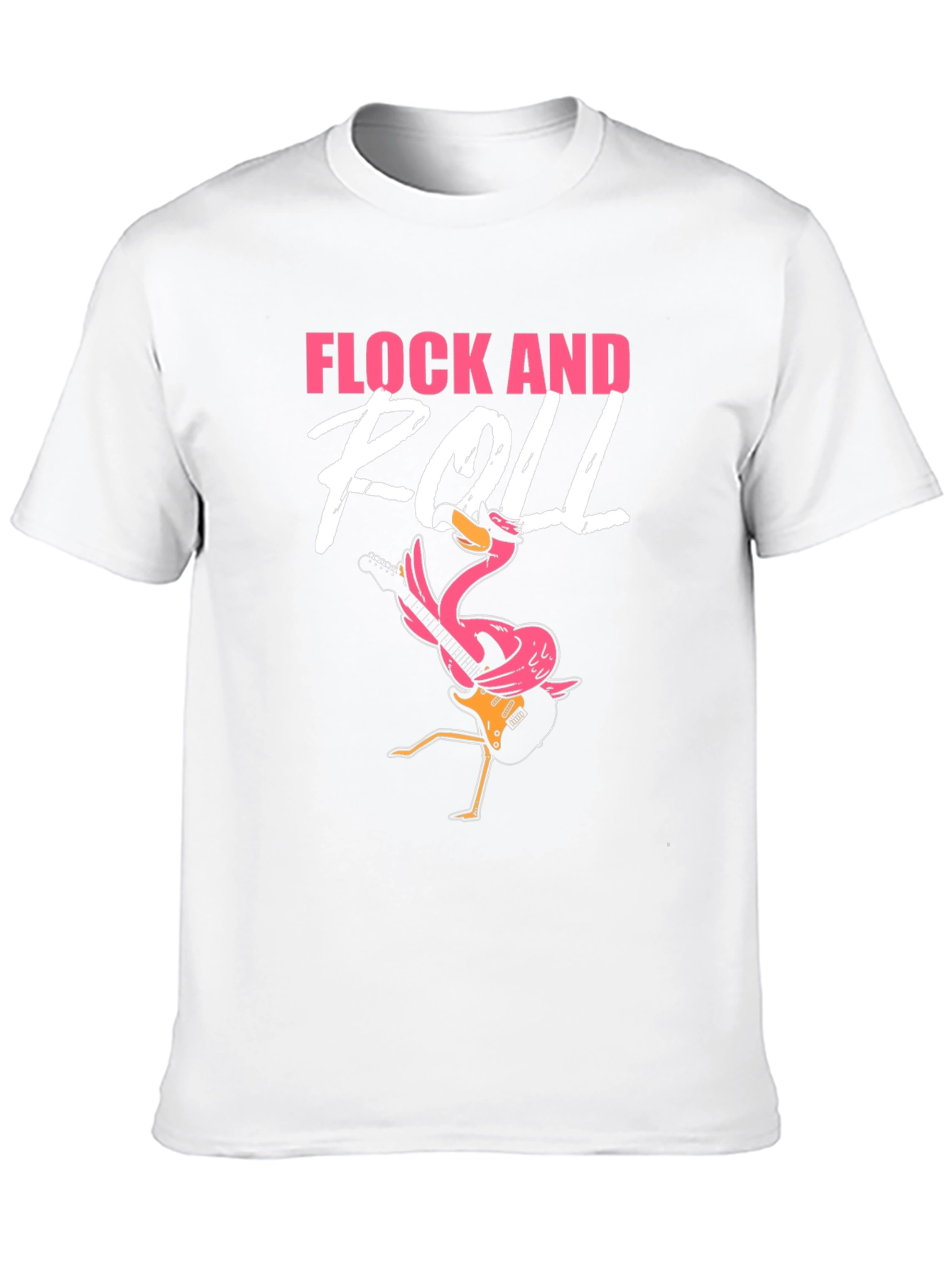 Flock and Roll Graphic Tee - Rocker Flamingo T-Shirt