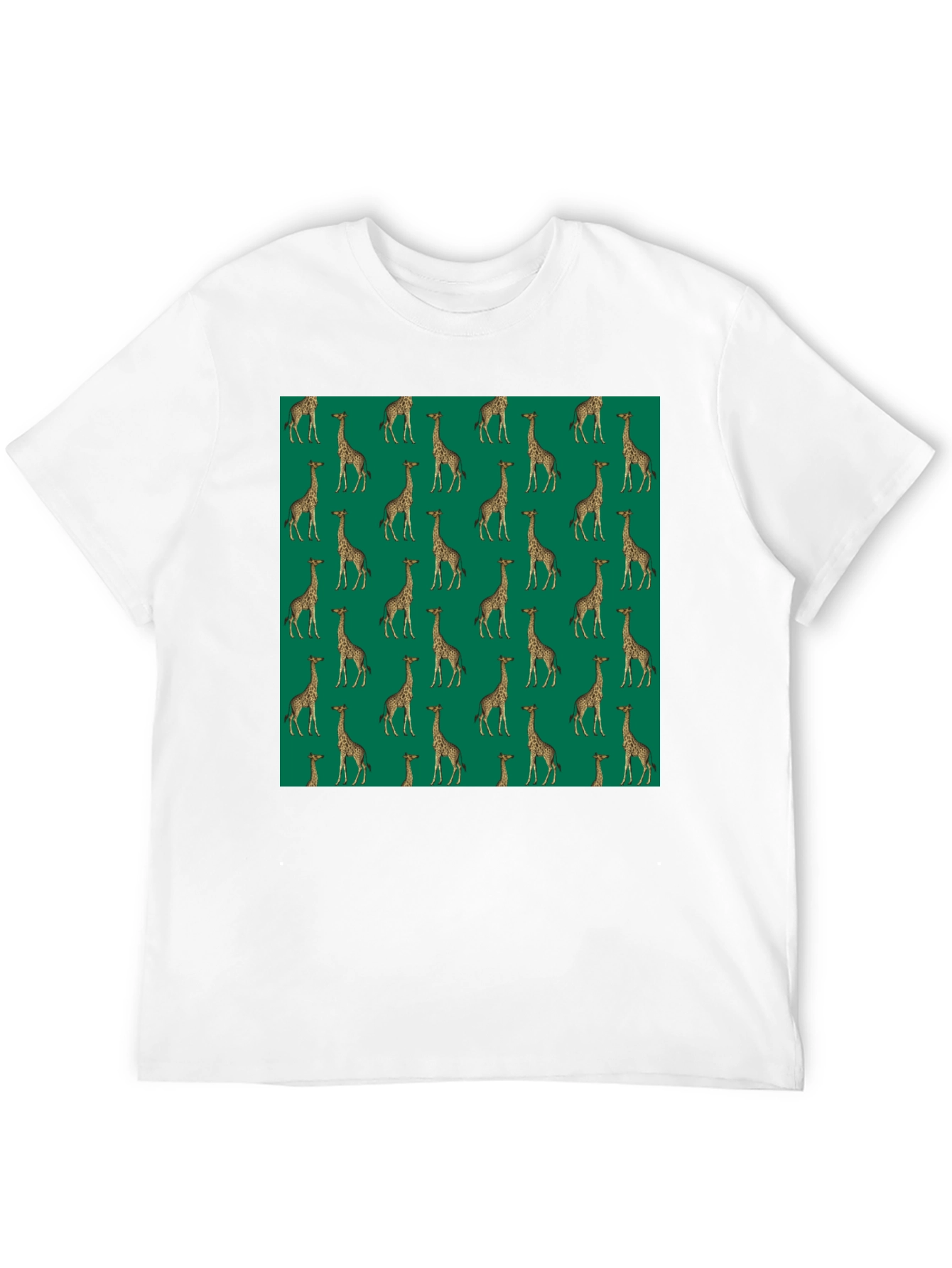 Giraffe Print Black T-Shirt