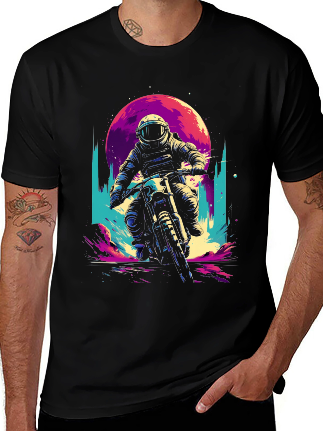 Retro Space Rider T-Shirt - Adventure Awaits!