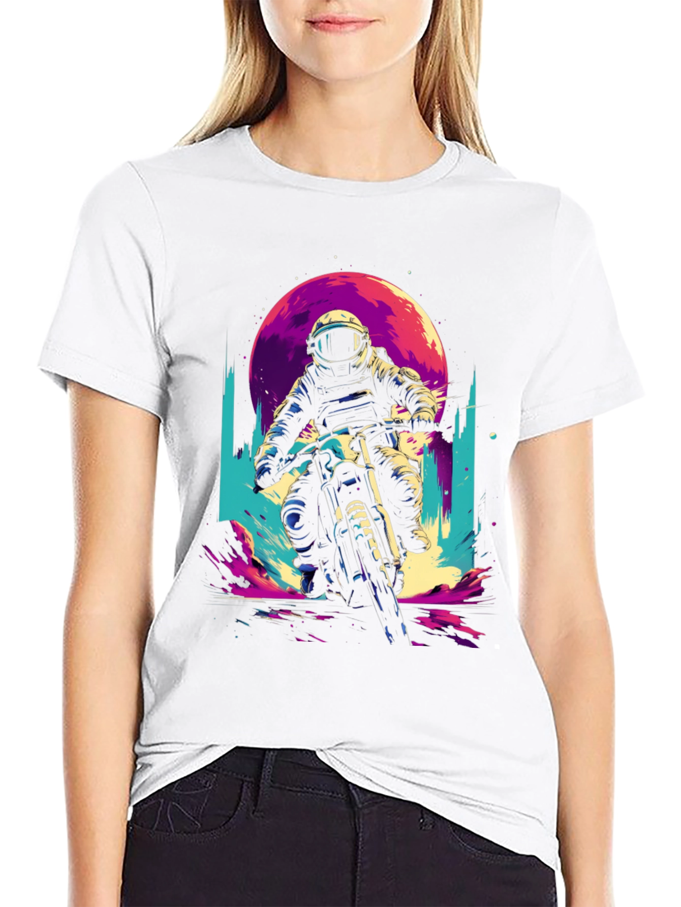 Retro Space Rider T-Shirt - Adventure Awaits!