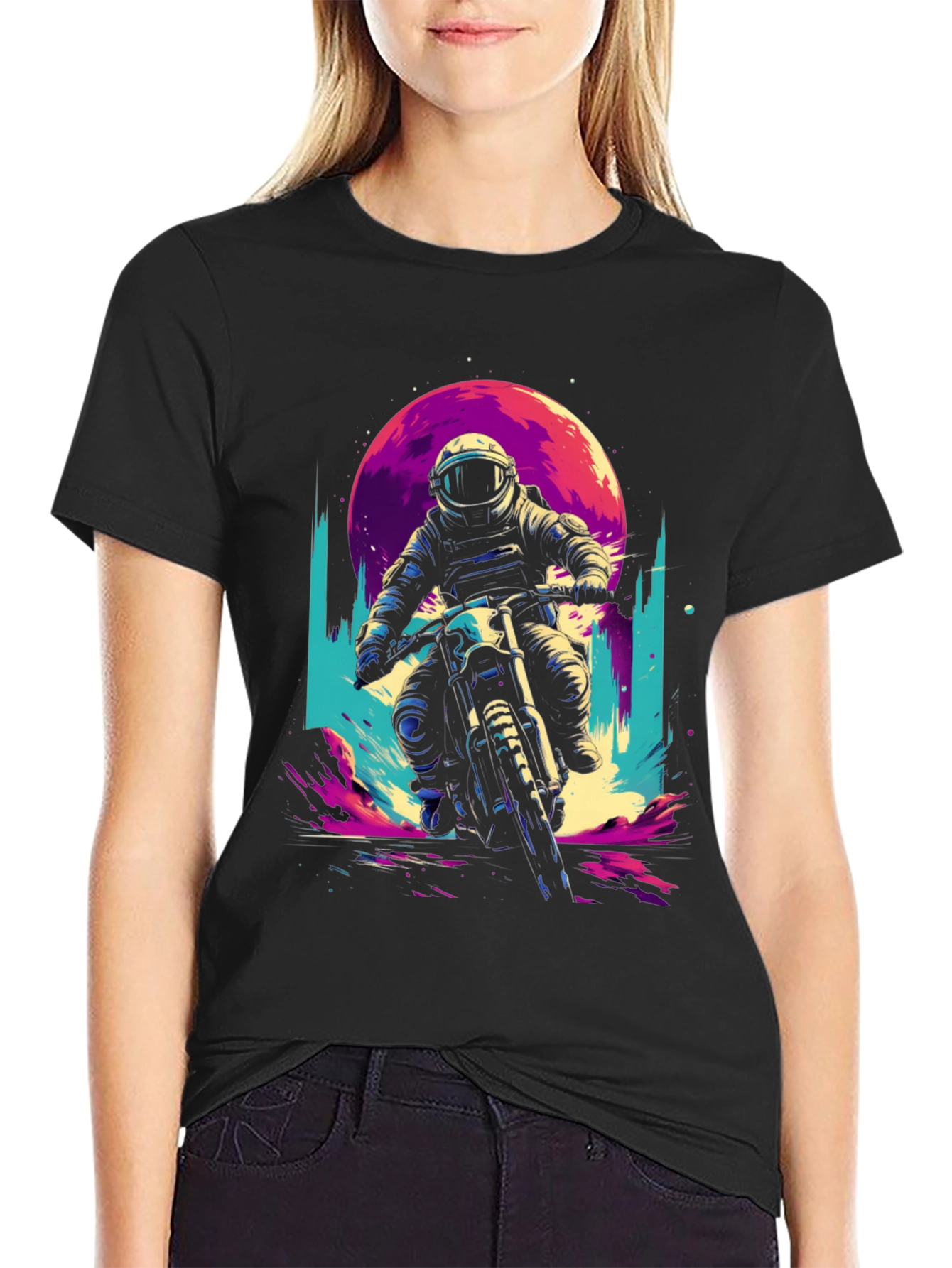 Retro Space Rider T-Shirt - Adventure Awaits!
